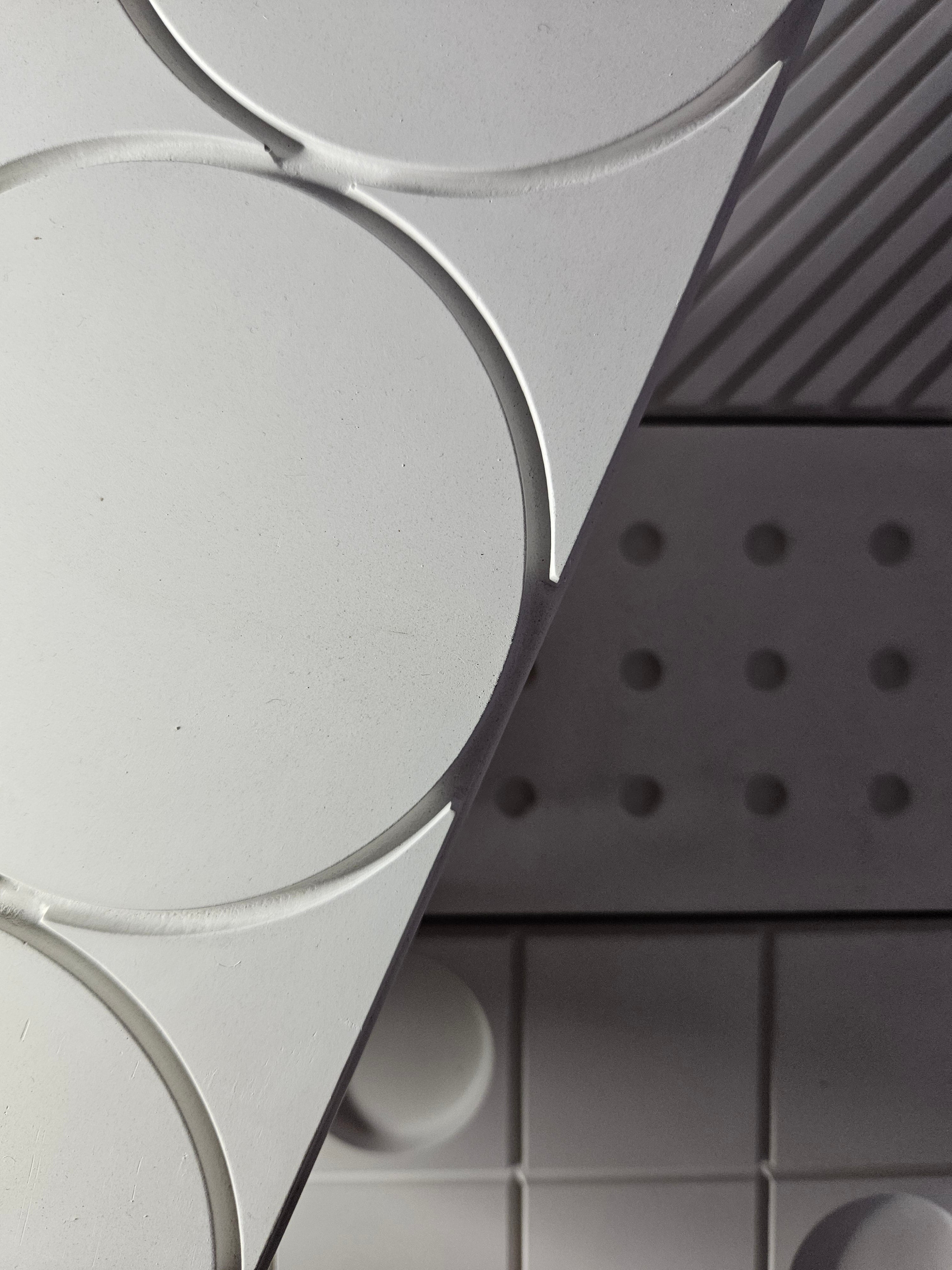 Premium Swiss 3D gypsum wall panels with deep dimensional relief