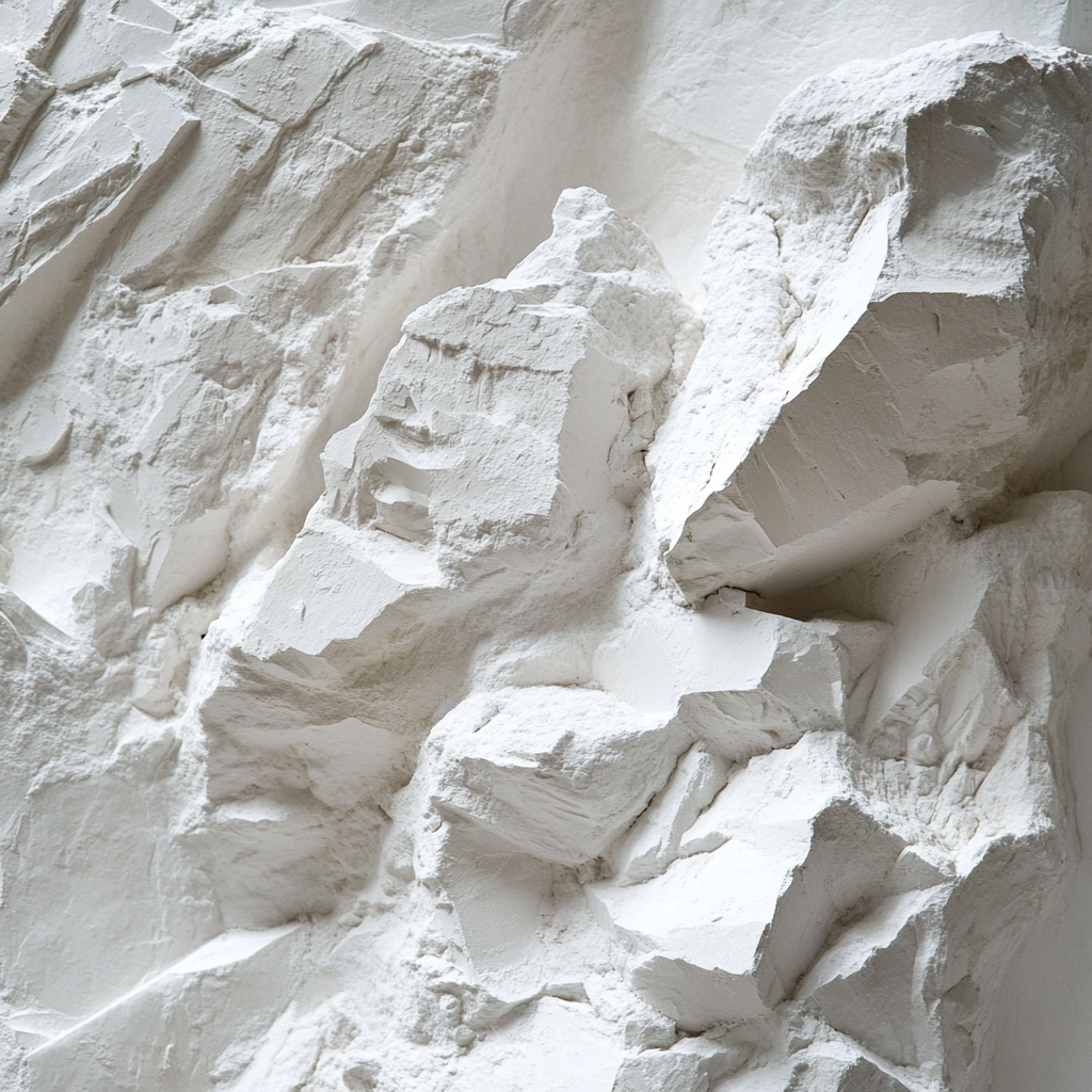 Raw natural gypsum mineral, the base material of Kandes panels