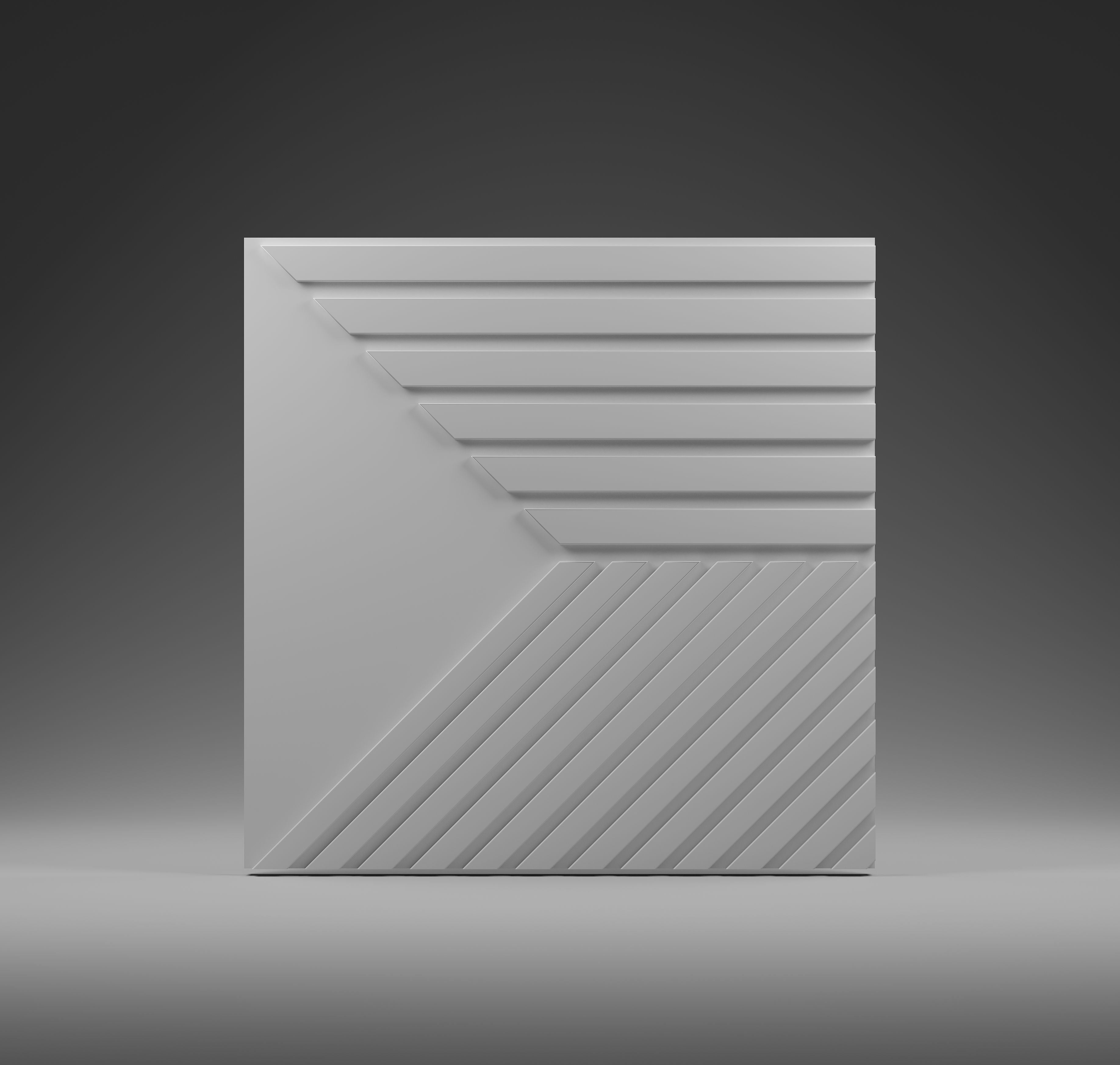 GYPSUM 3D WALL PANEL | TRINITY + LED 0021
