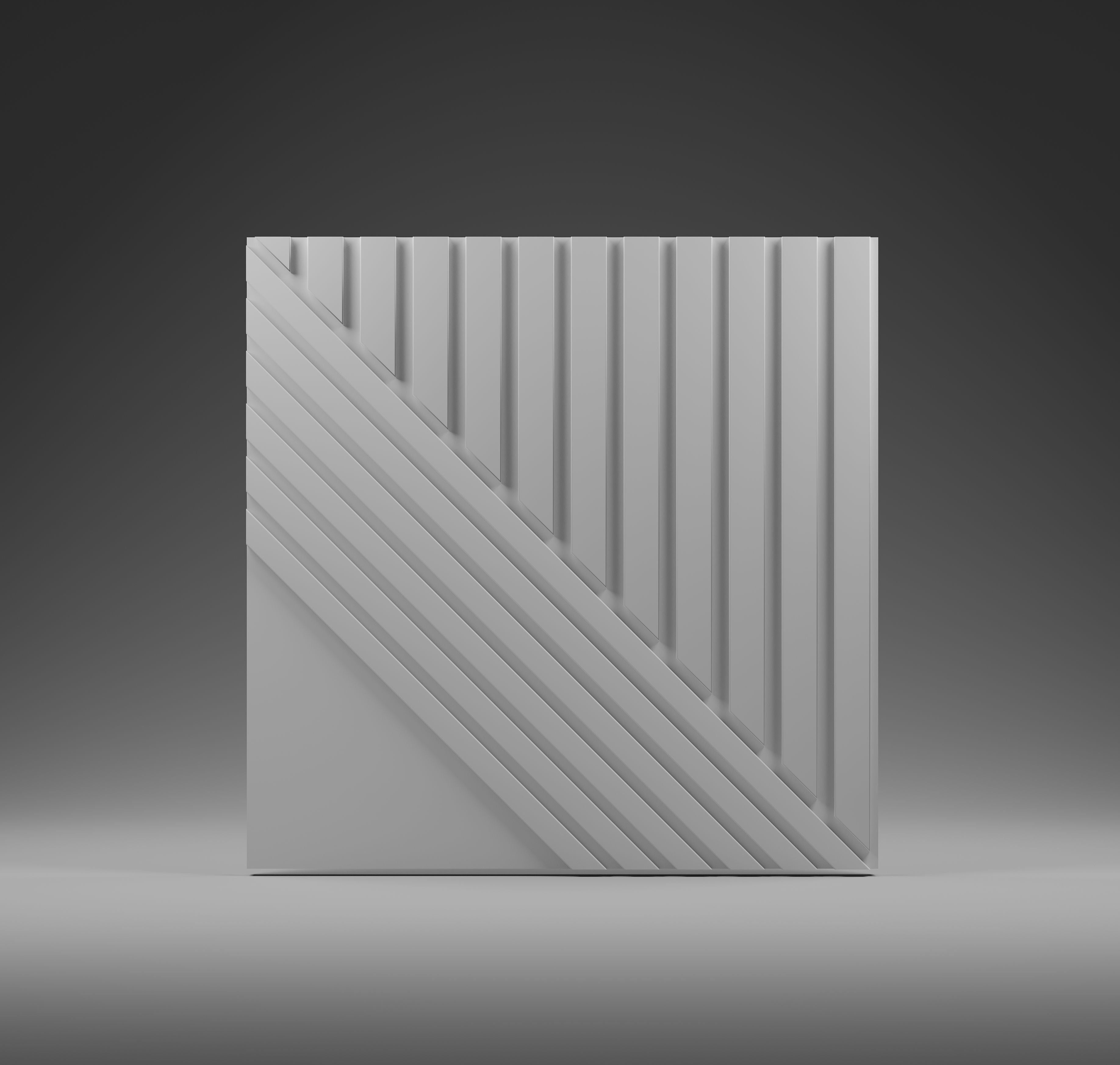 GYPSUM 3D WALL PANEL | TRINITY + LED 0021