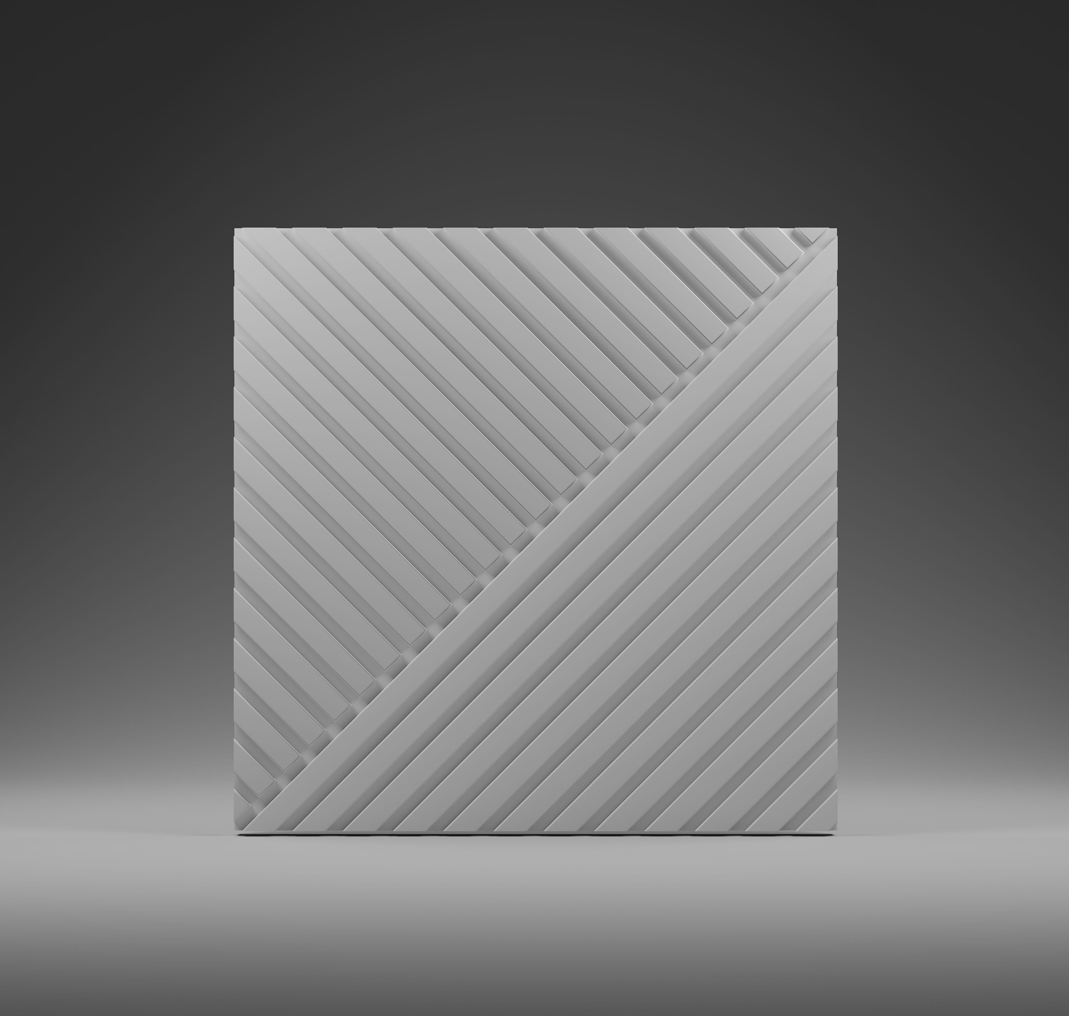 GYPSUM 3D WALL PANEL | TRINITY + LED 0021