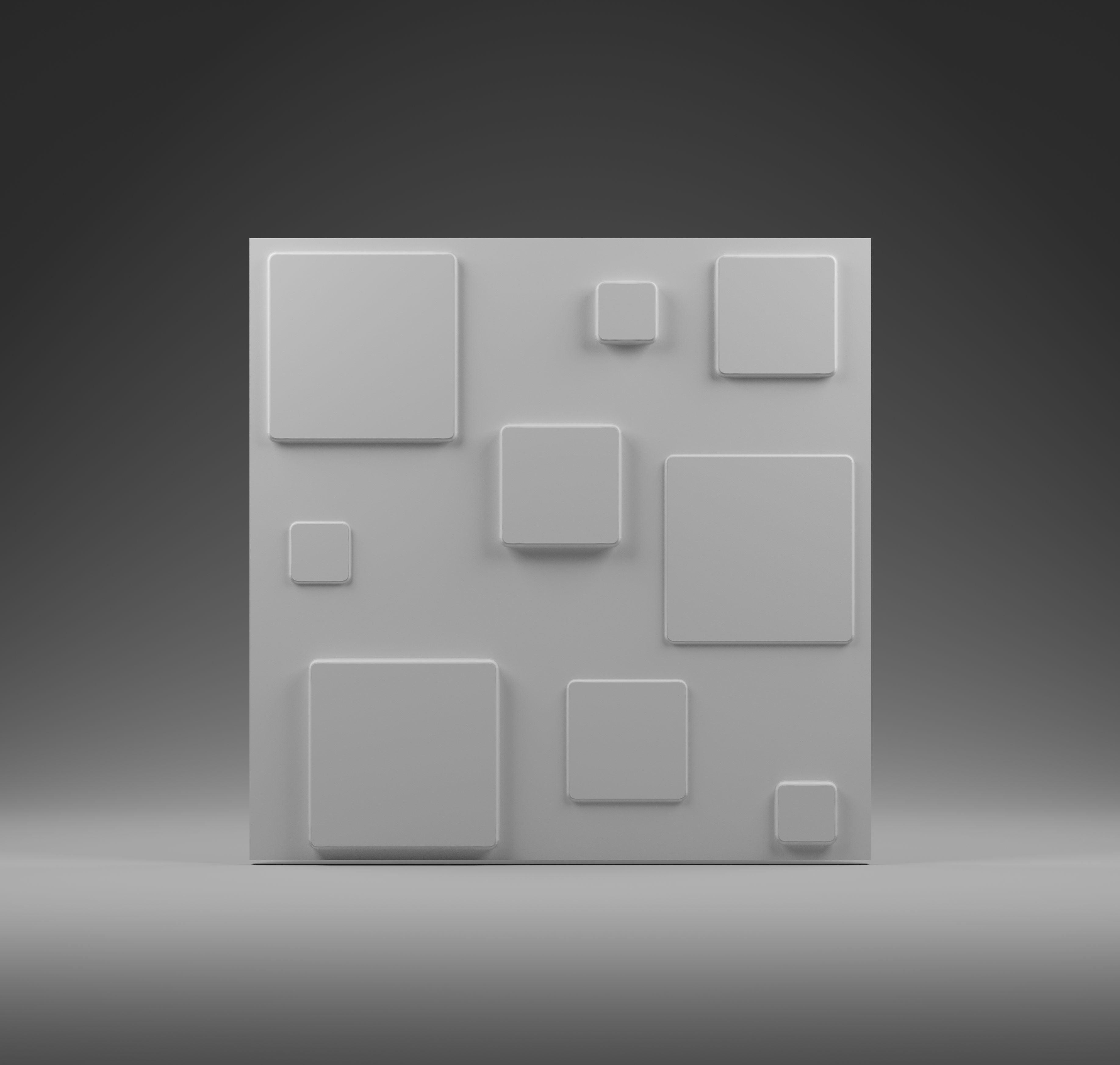 BLOCKS gypsum 3D wall panel sample — surface detail