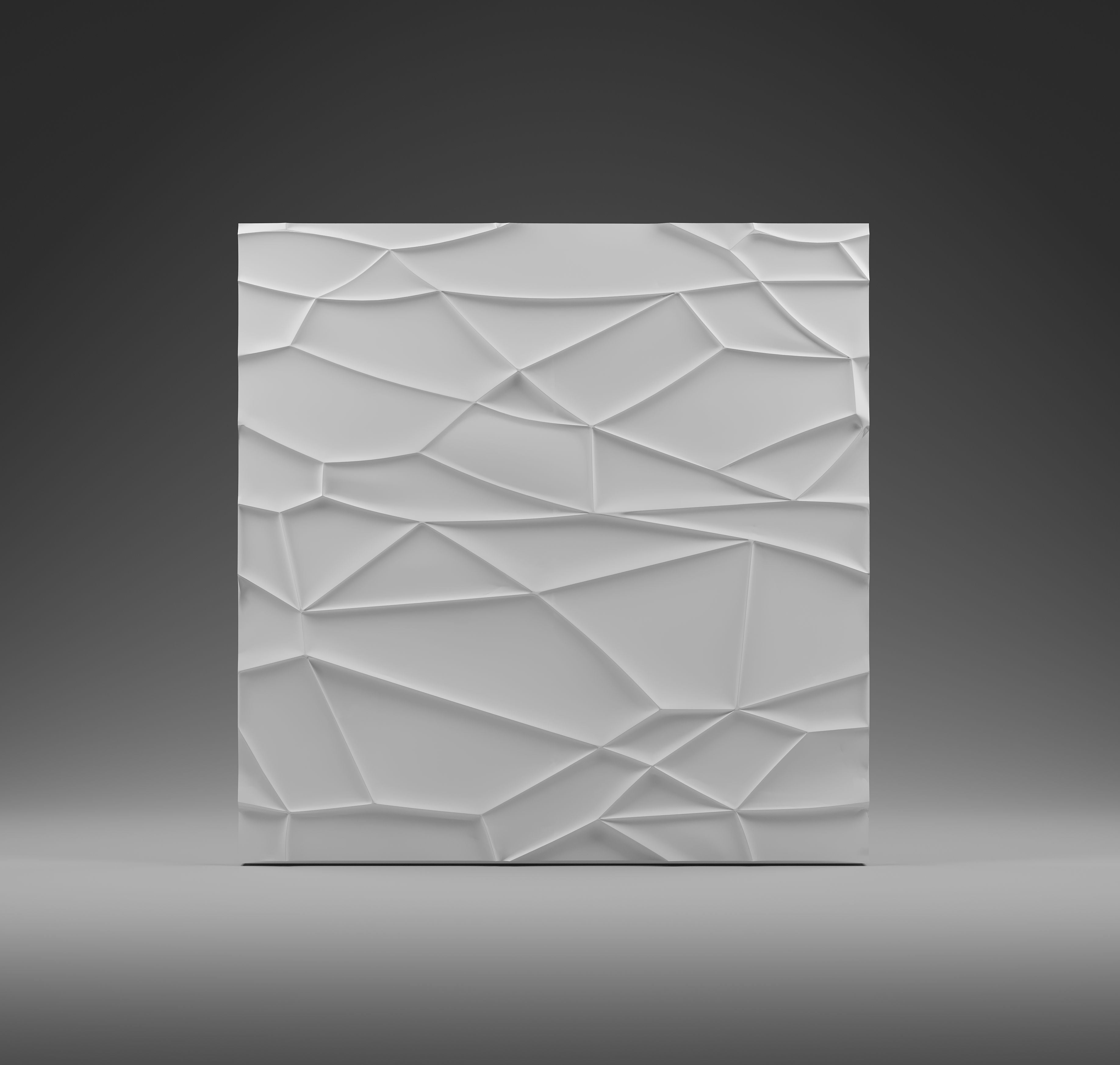 METEOR gypsum 3D wall panel sample — surface detail