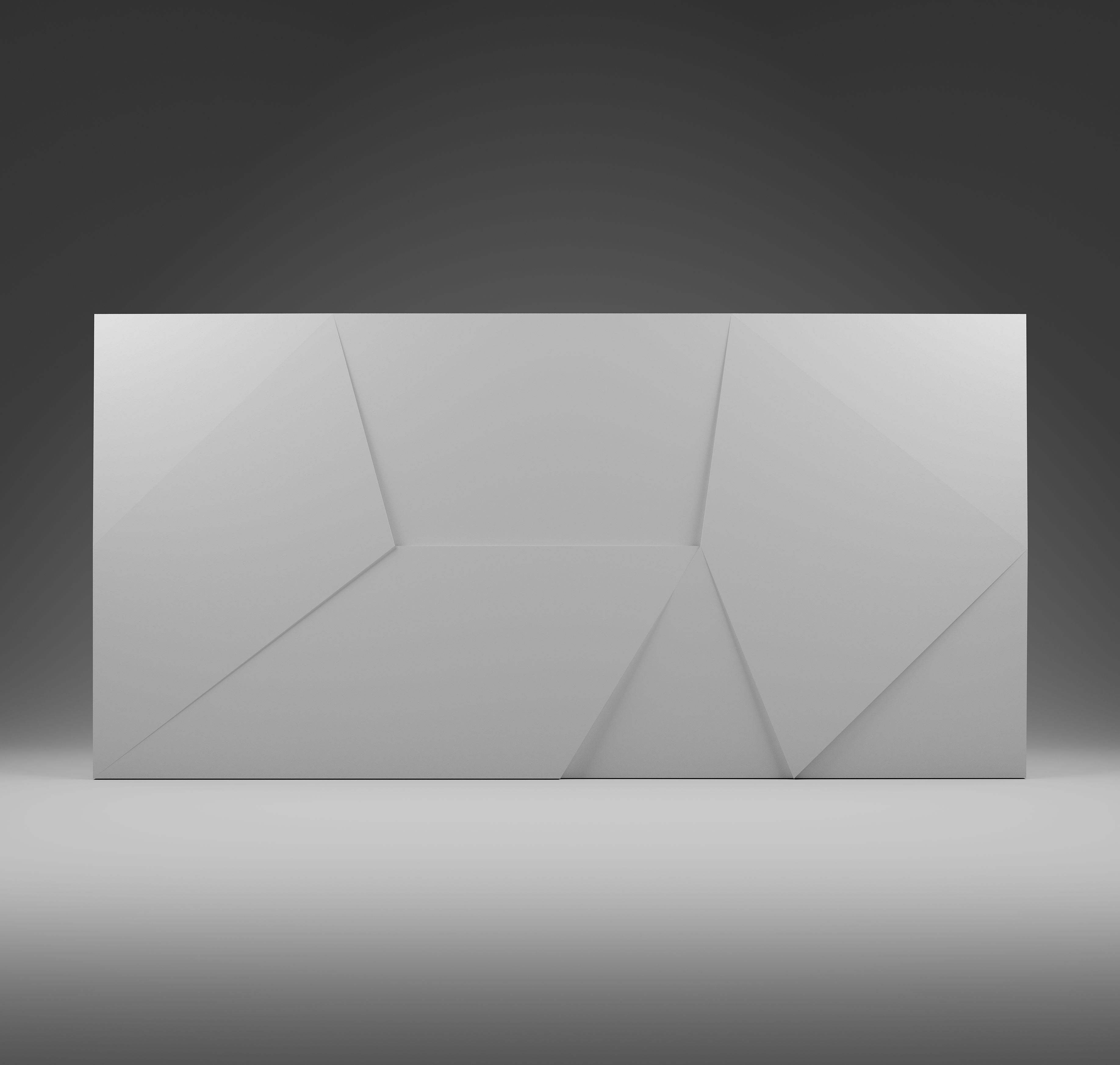 ORIGAMI gypsum 3D wall panel sample — surface detail