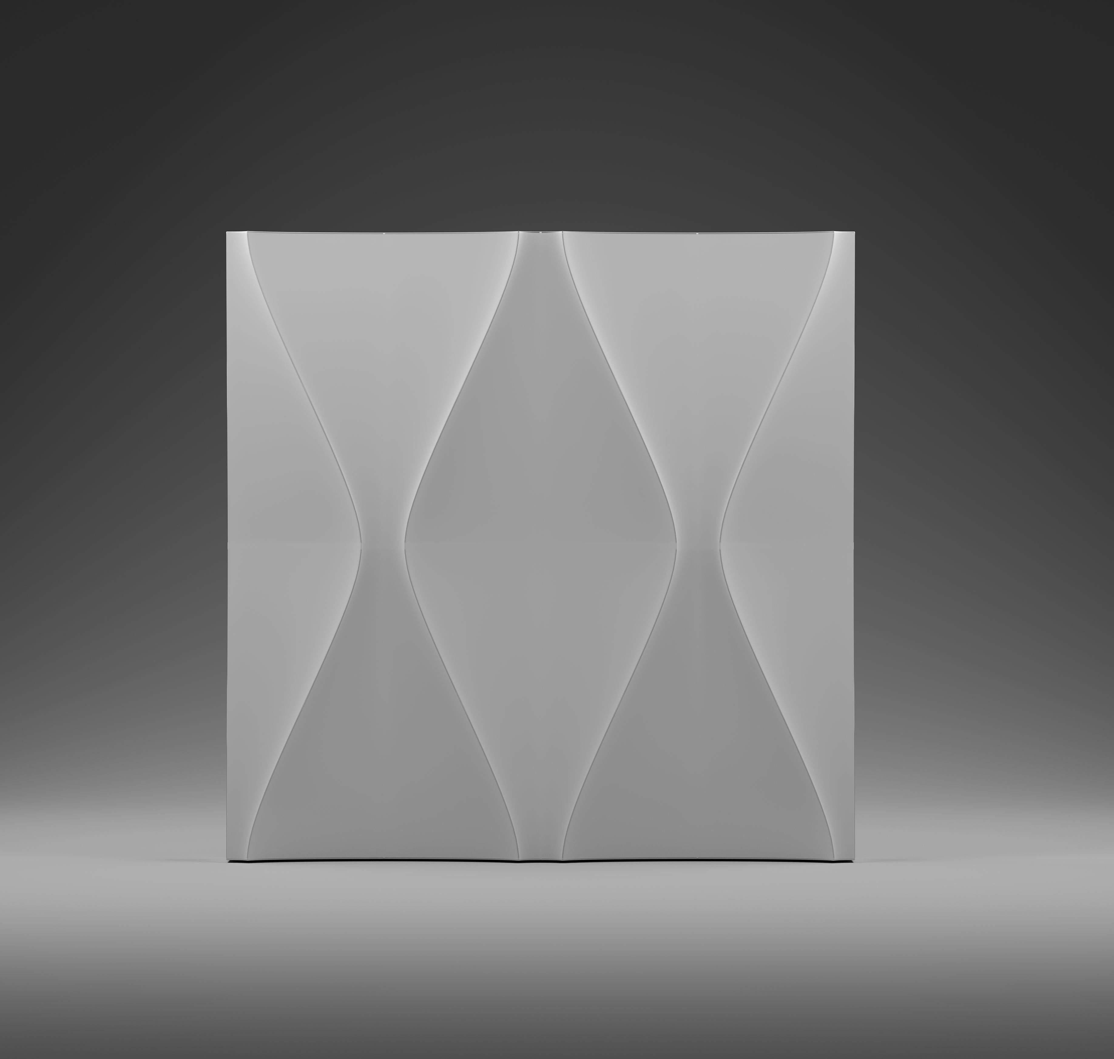 ZIGZAG gypsum 3D wall panel sample — surface detail