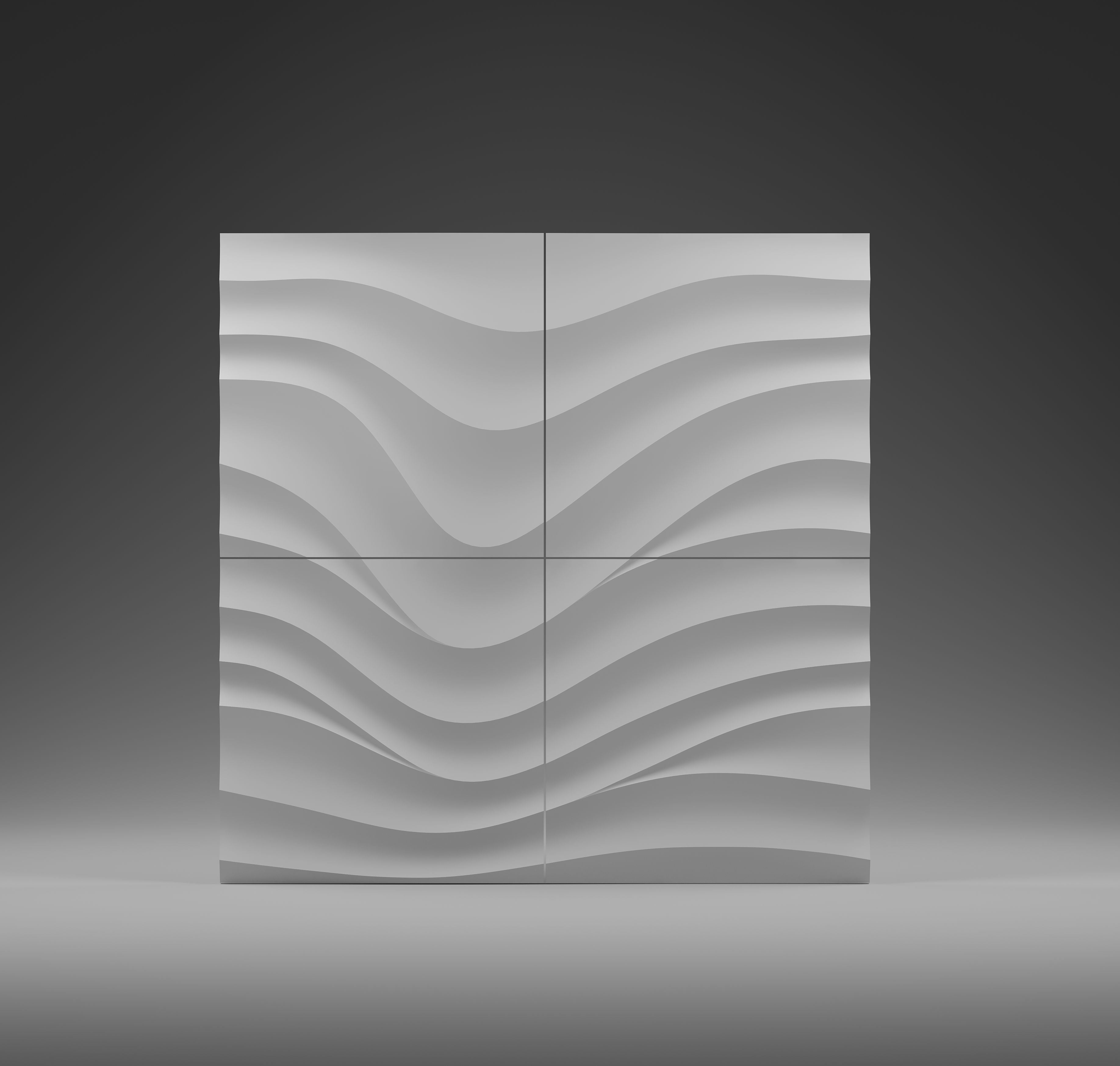 Kandes | Best Quality Gypsum 3D Wall Paneling | Modular Wall Panel Design | Pattern of 4 panels