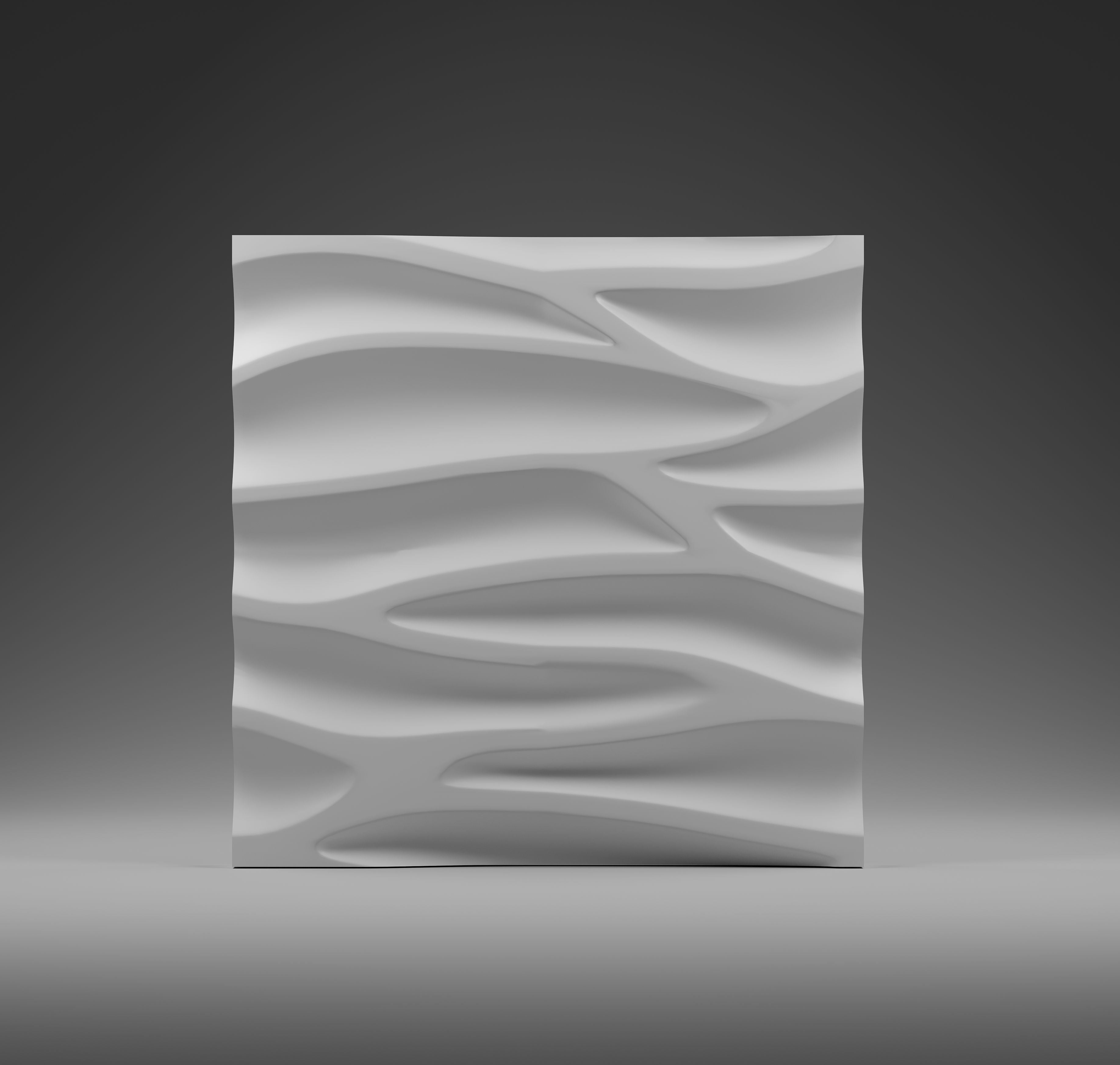DRIFT gypsum 3D wall panel sample — surface detail