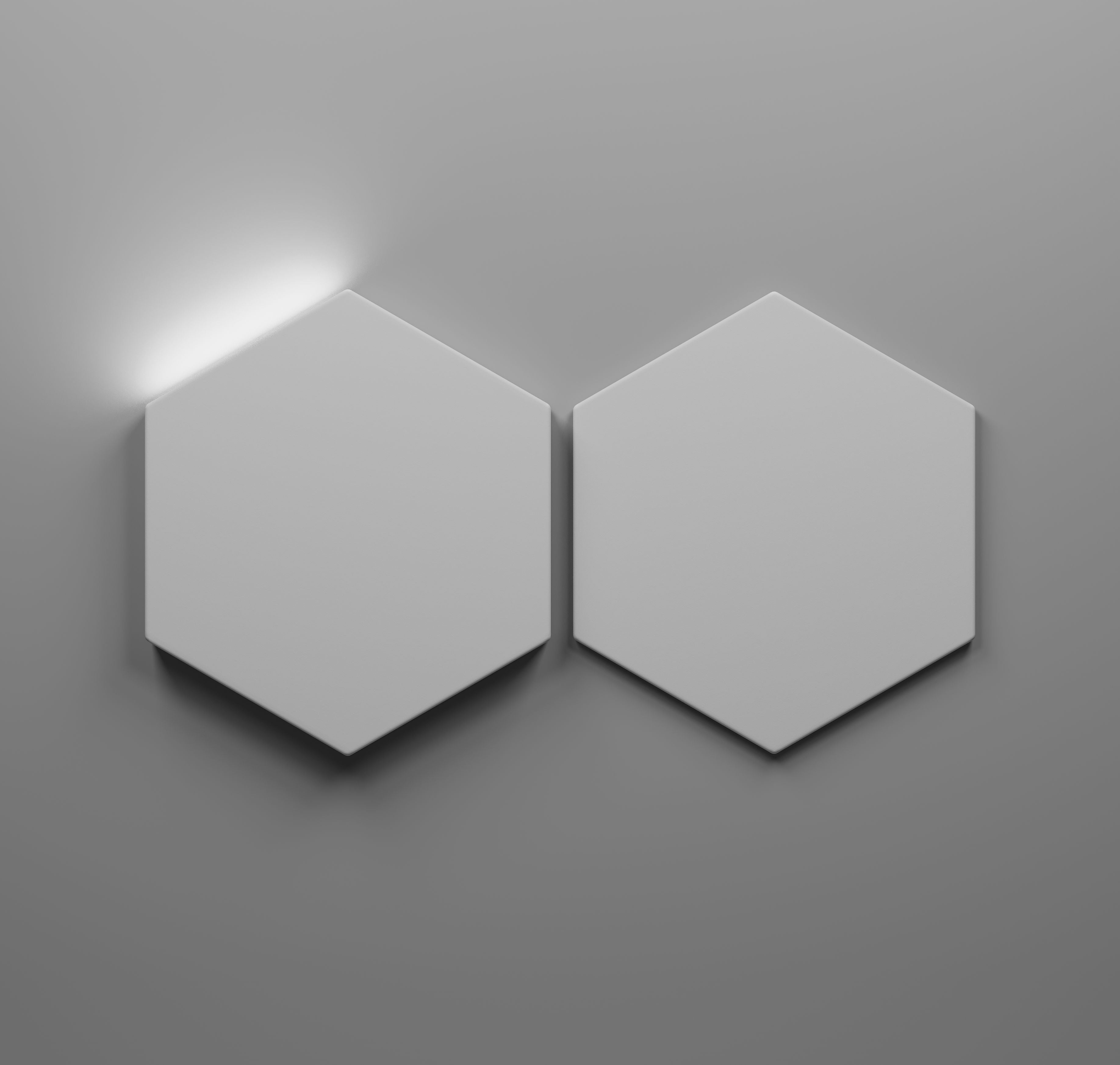 Kandes | Premium Gypsum 3D Wall Panels | HEXAGON wall panels with LED lighting, hexagonal shape