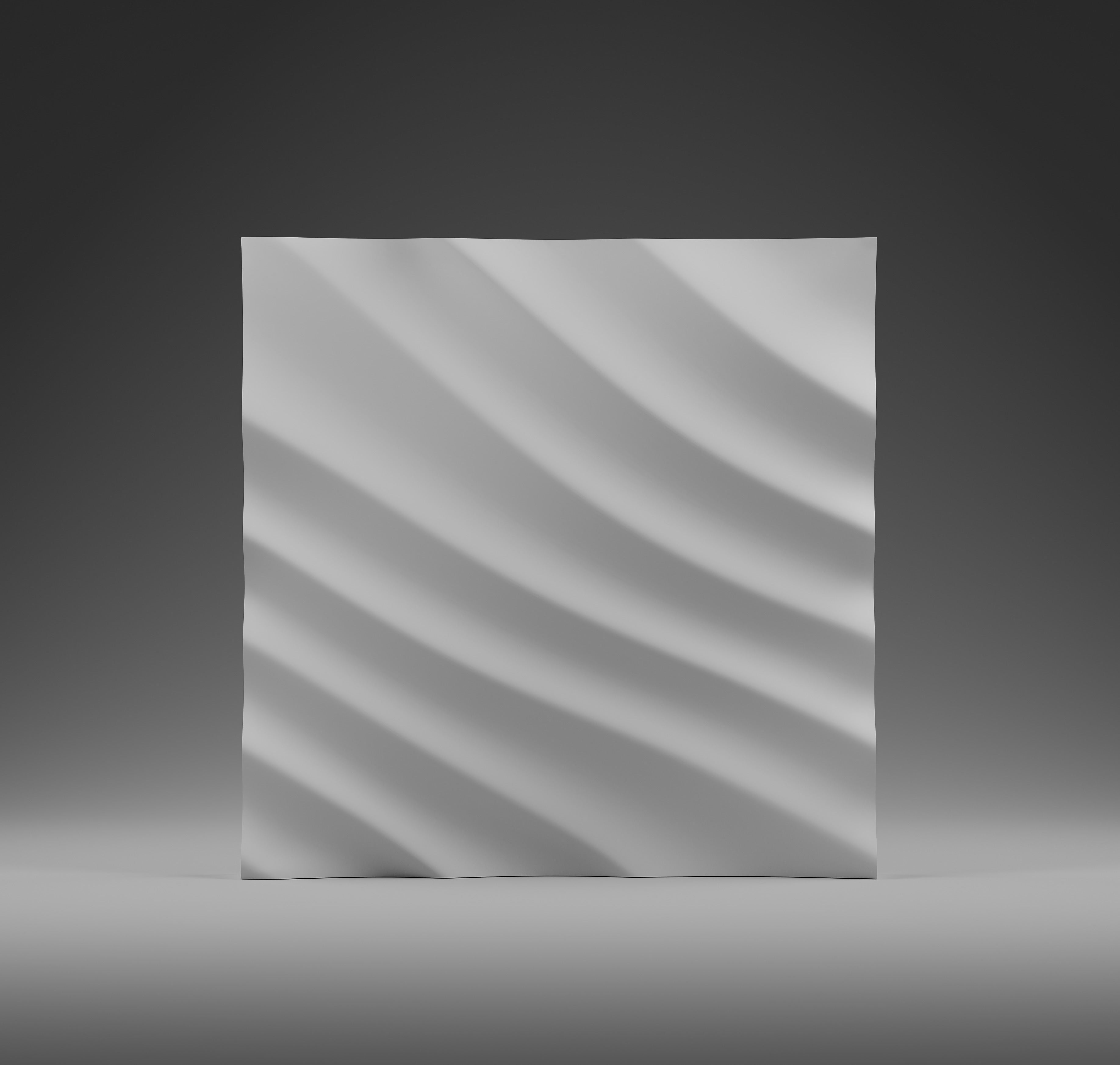 DUNE gypsum 3D wall panel sample — surface detail