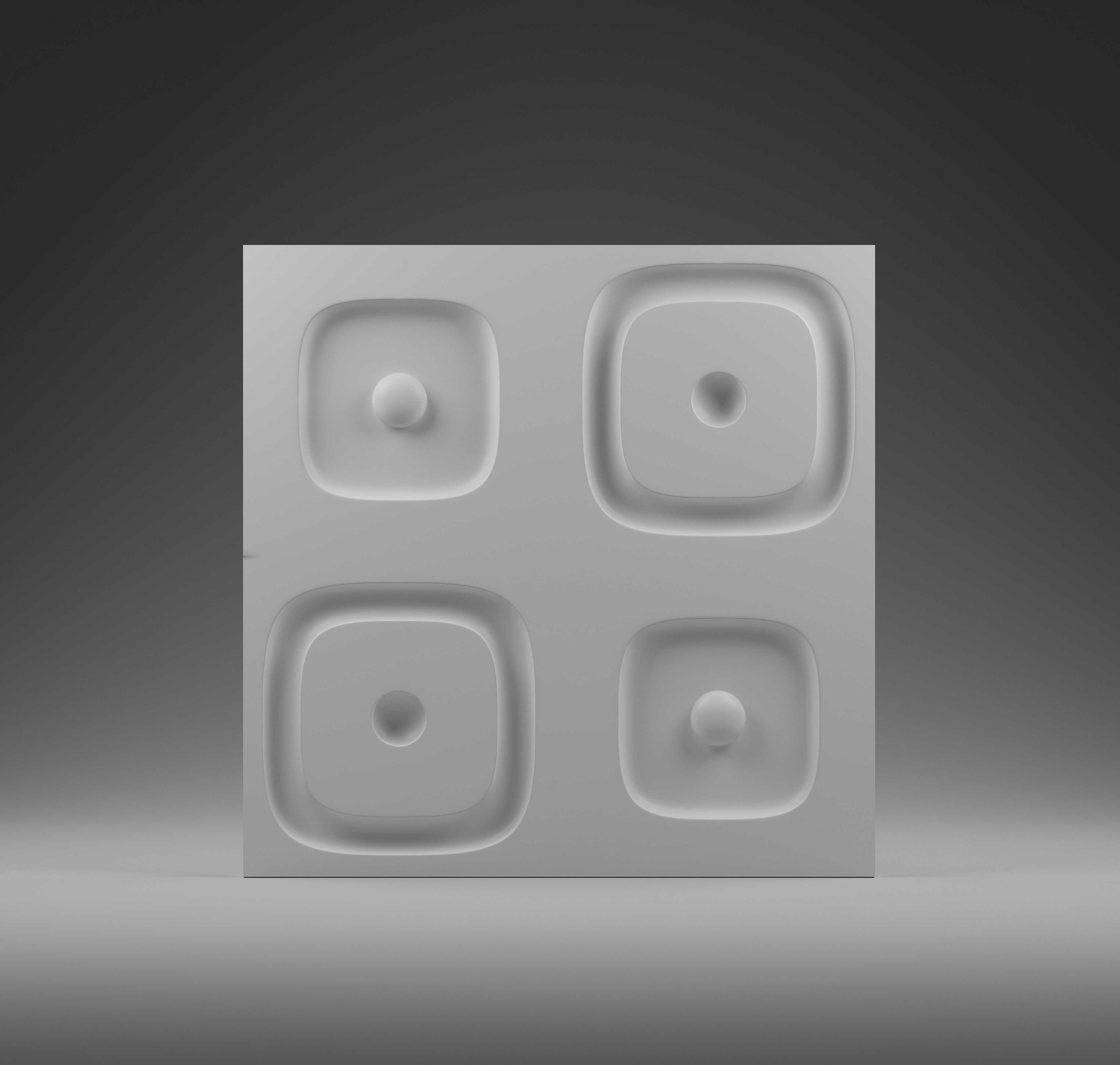 PUNTO gypsum 3D wall panel sample — surface detail
