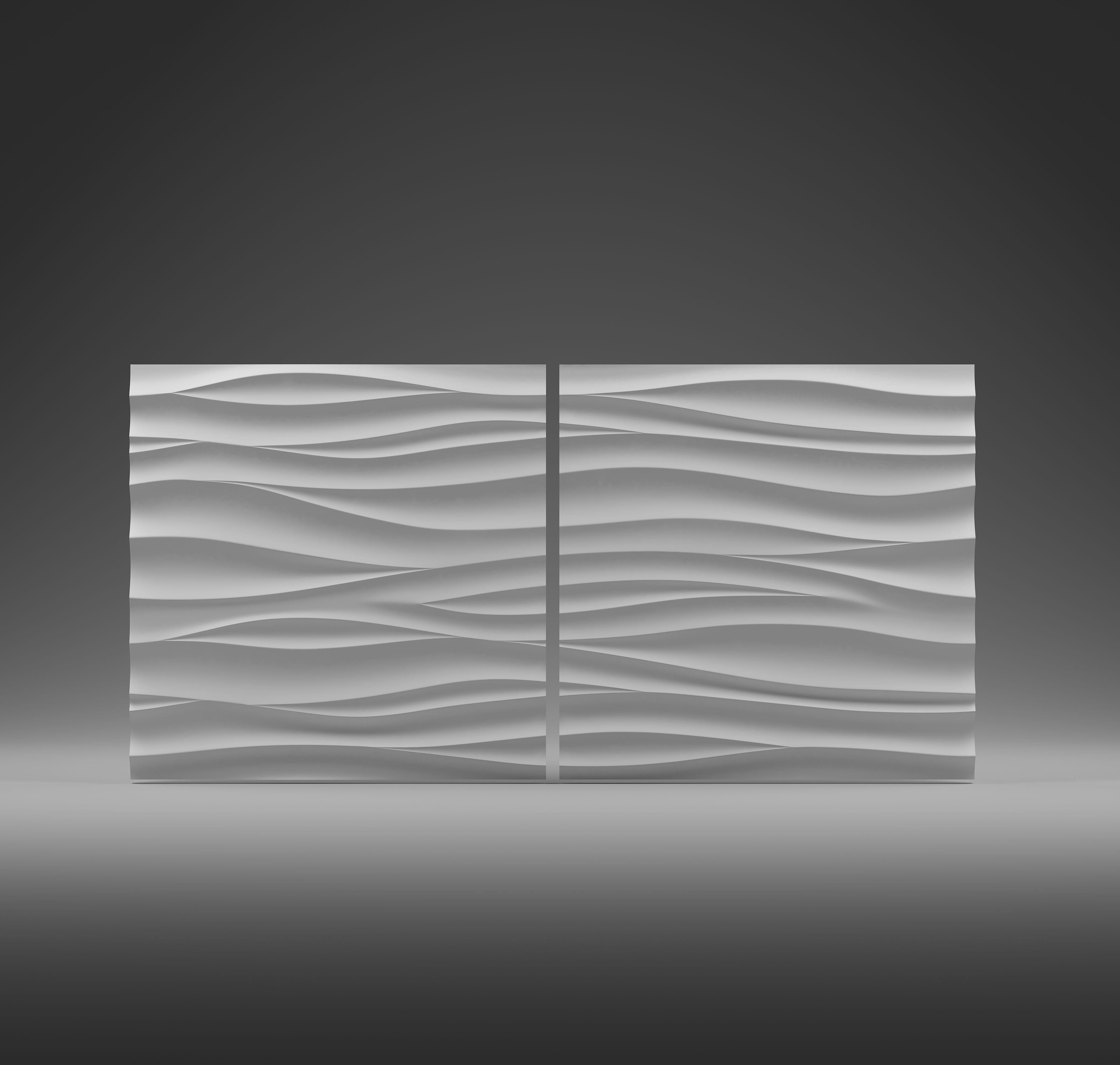 MARIS gypsum 3D wall panel sample — surface detail