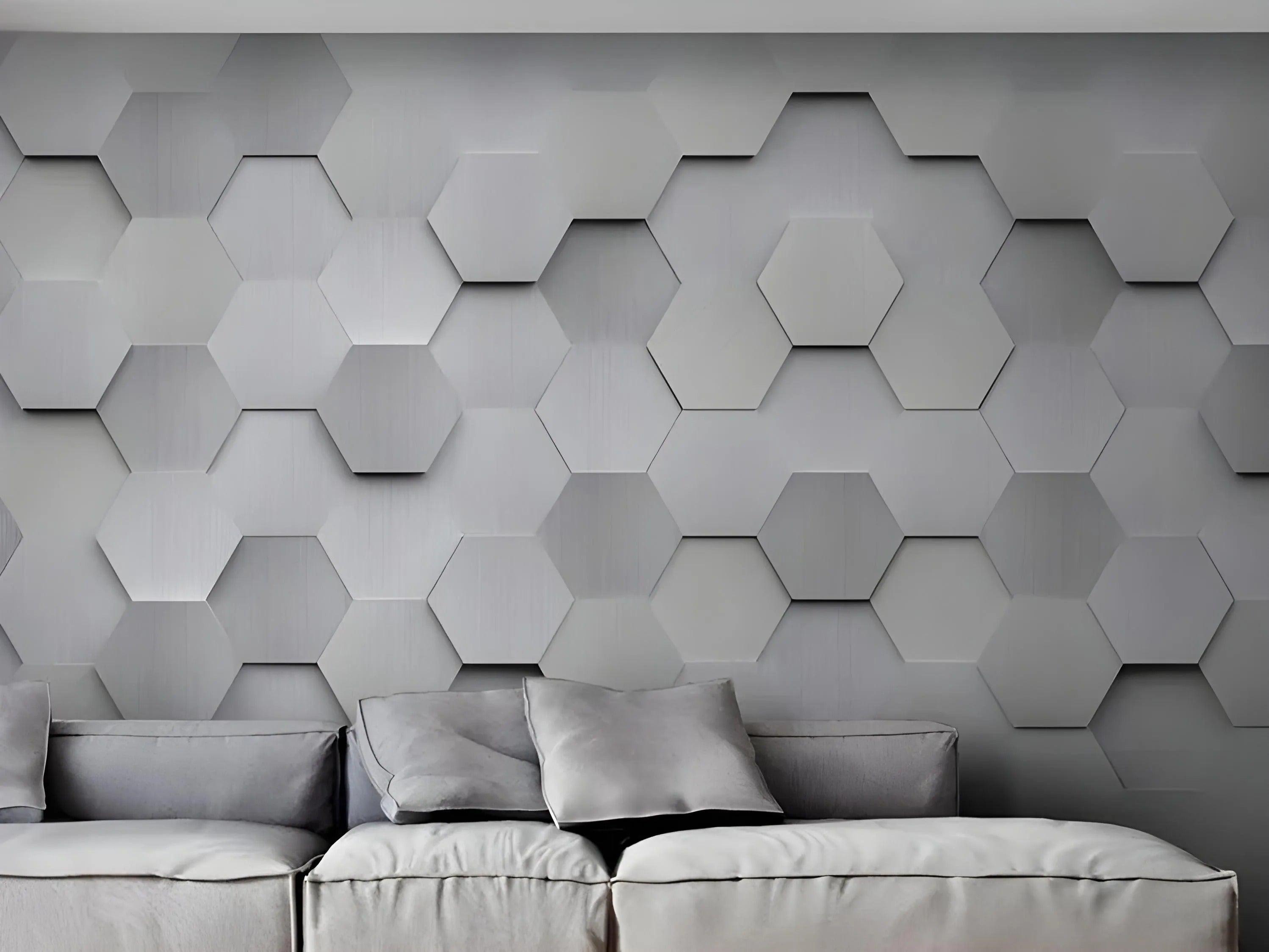 HEXAGON 3D wall panel — interior example