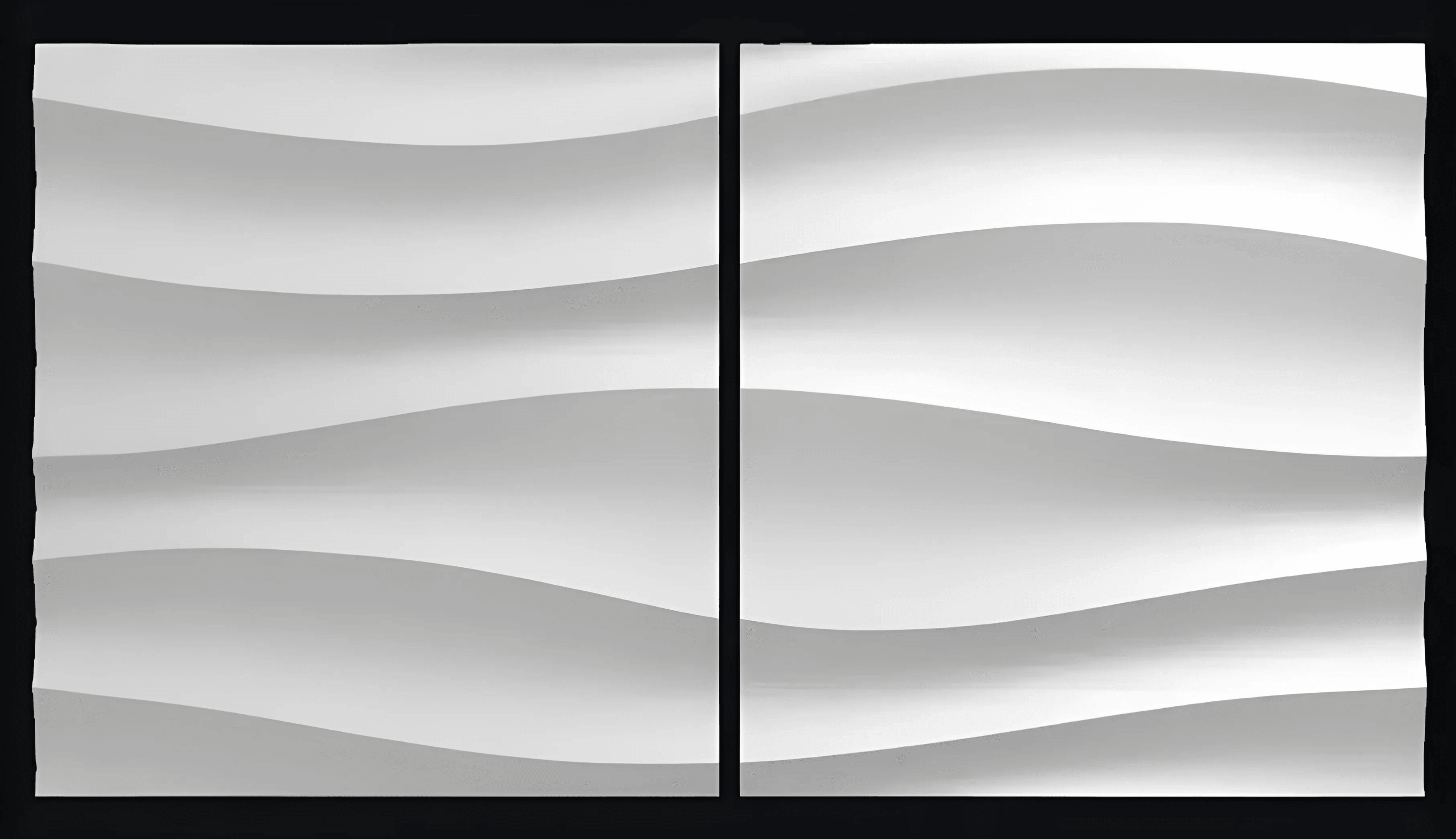 RIPPLE gypsum 3D wall panel sample — surface detail