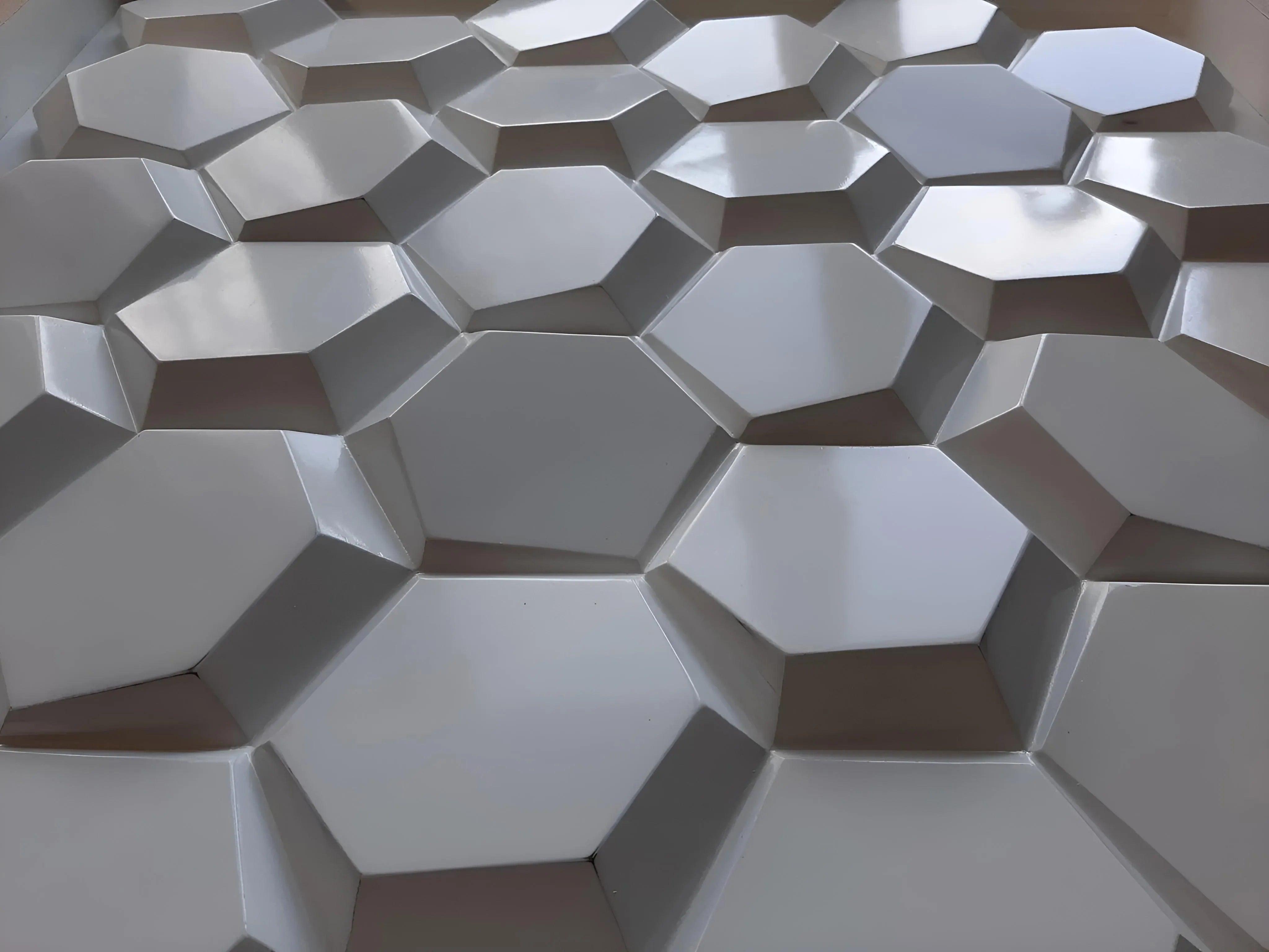 product photo honeycomb 3d wall design 3d gypsum panels Swiss quality