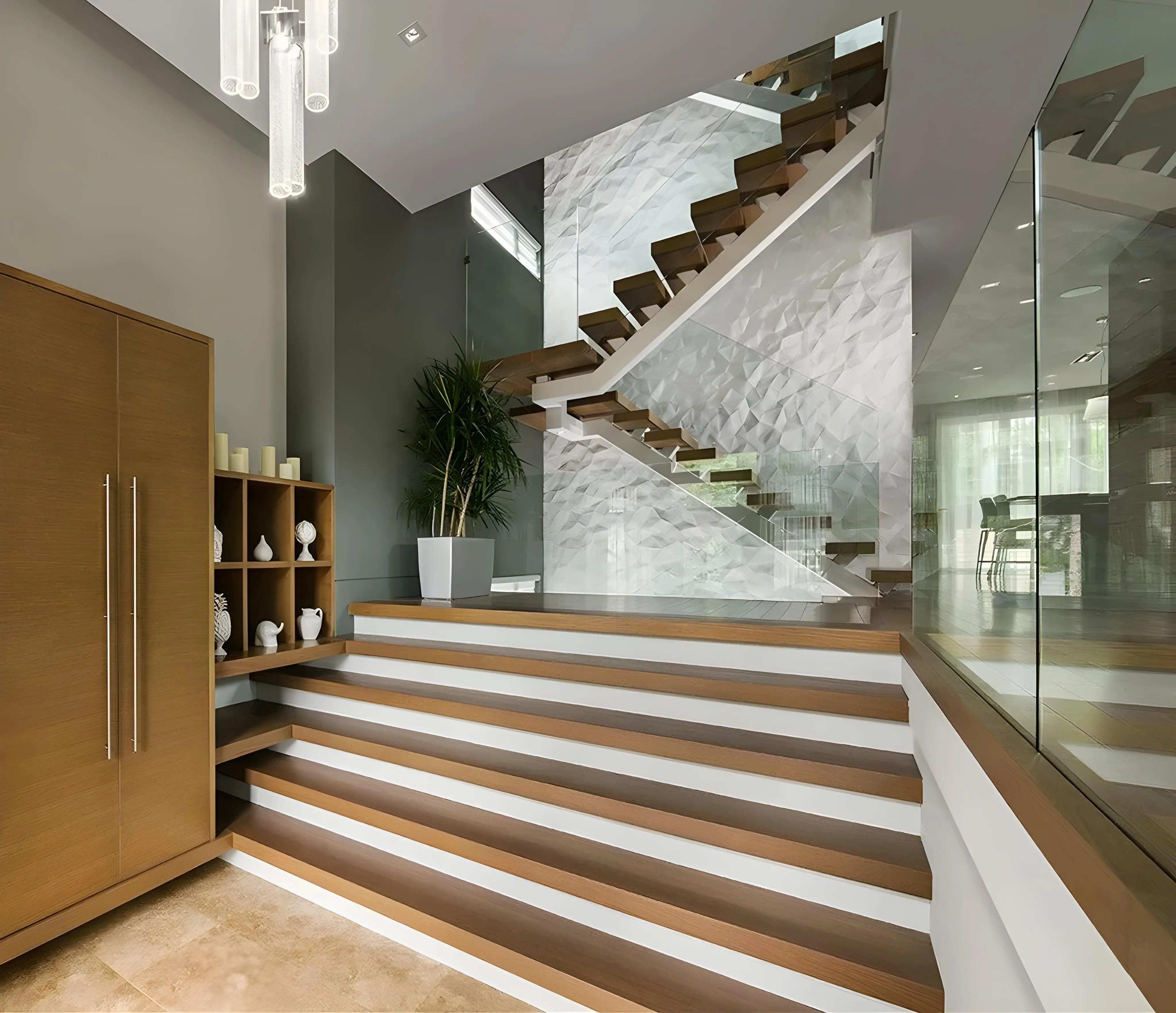 3d wall panel gypsum Swiss quality facet scrunched design