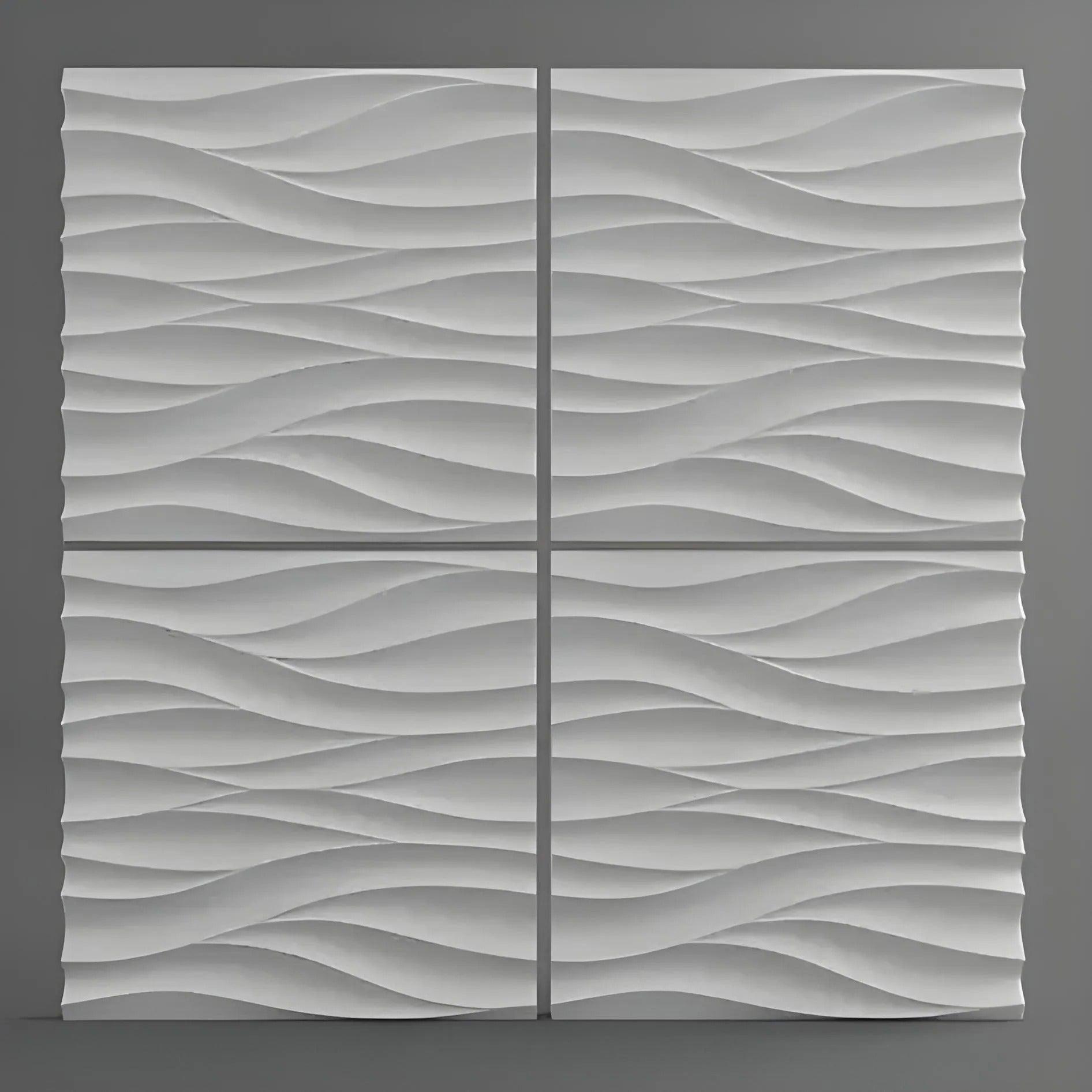 WAVES gypsum 3D wall panel sample — surface detail