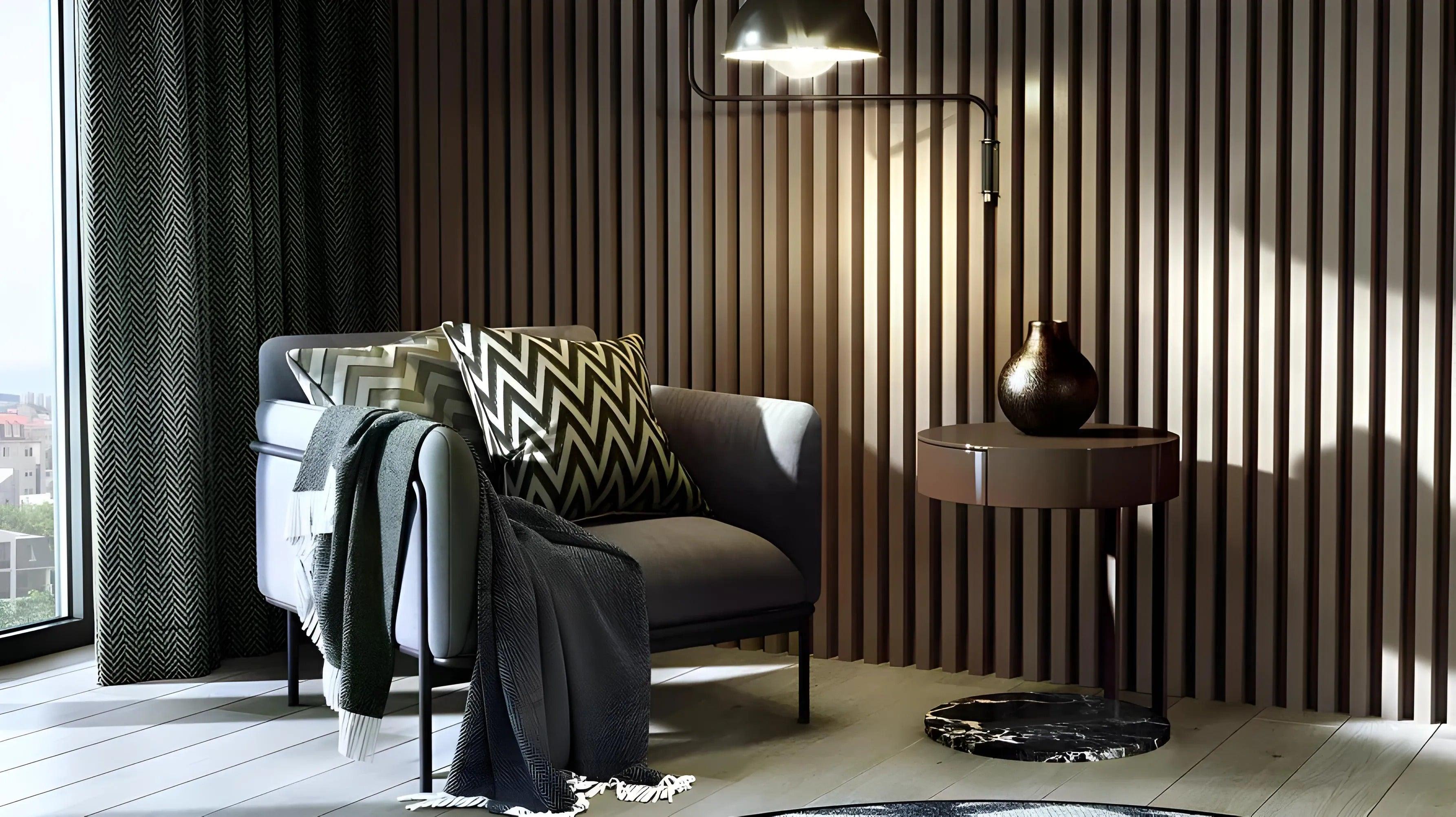 3d wall panel gypsum with led linear lines design clean and modern Swiss quality