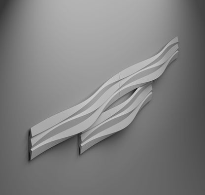 GYPSUM 3D WALL PANEL | AQUA 0018 + LED