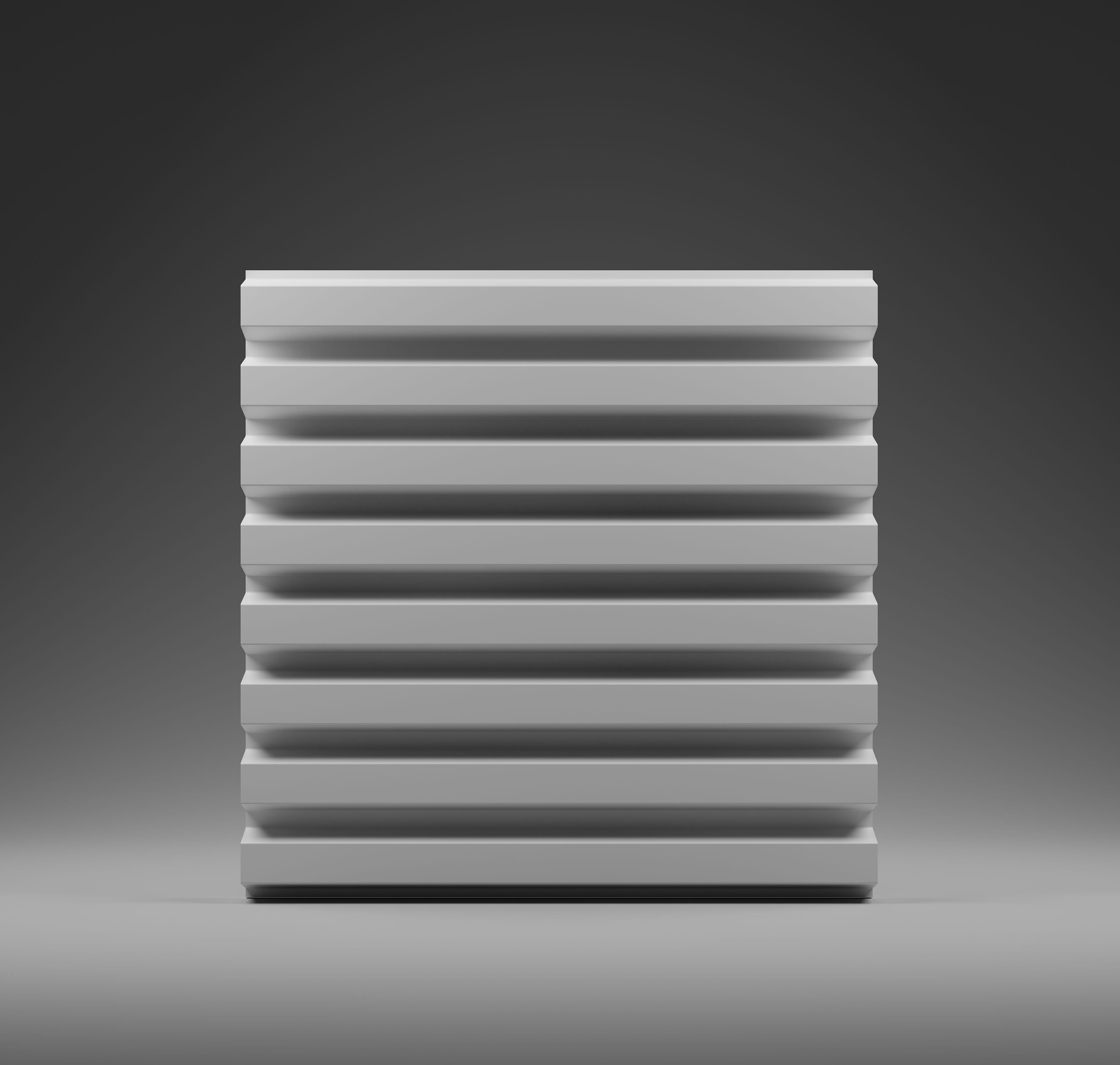 LIGNEO gypsum 3D wall panel sample — surface detail