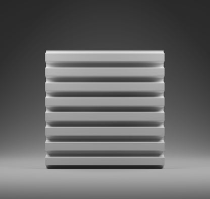 LIGNEO gypsum 3D wall panel sample — surface detail