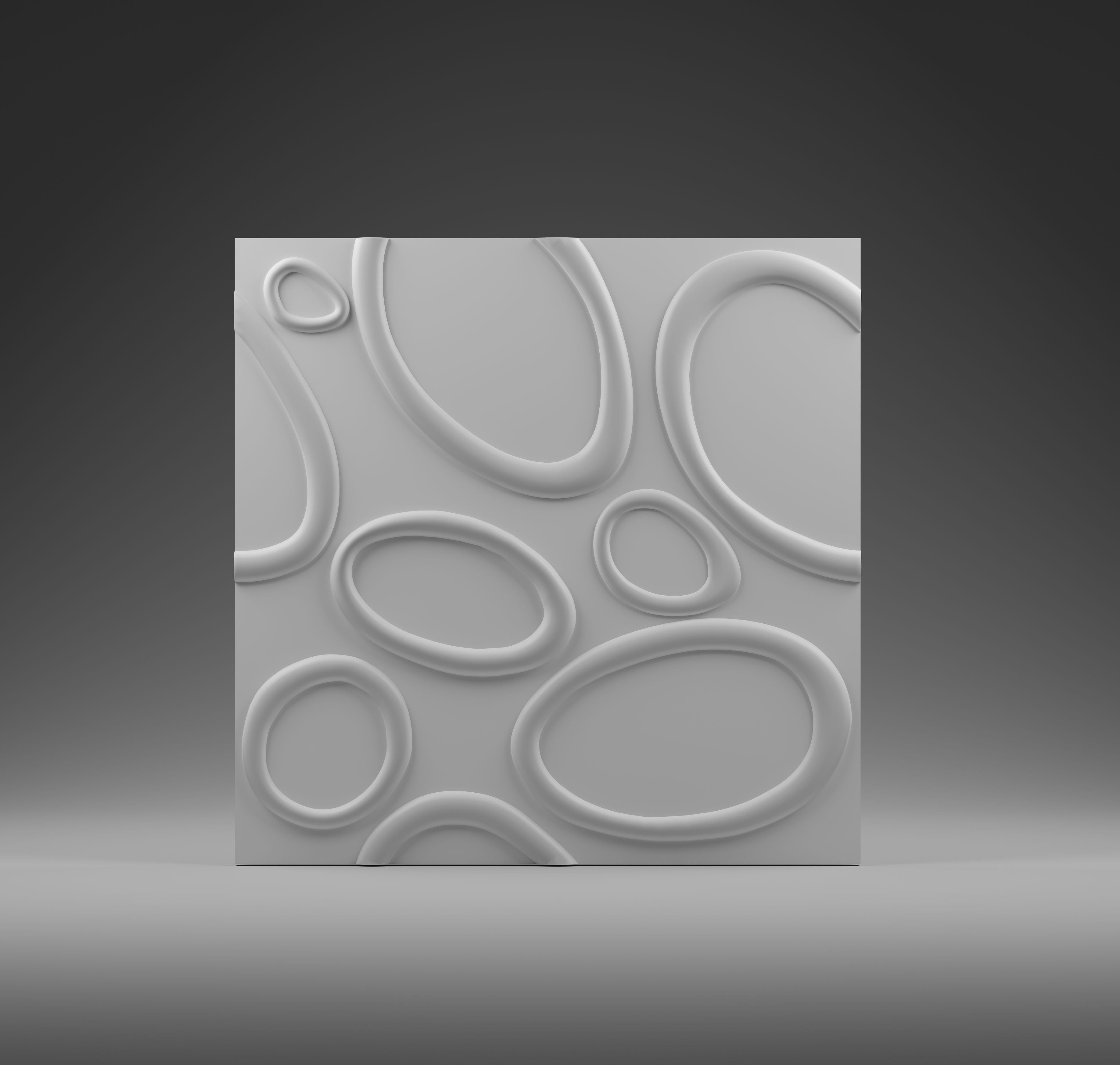 PEBBLE gypsum 3D wall panel sample — surface detail