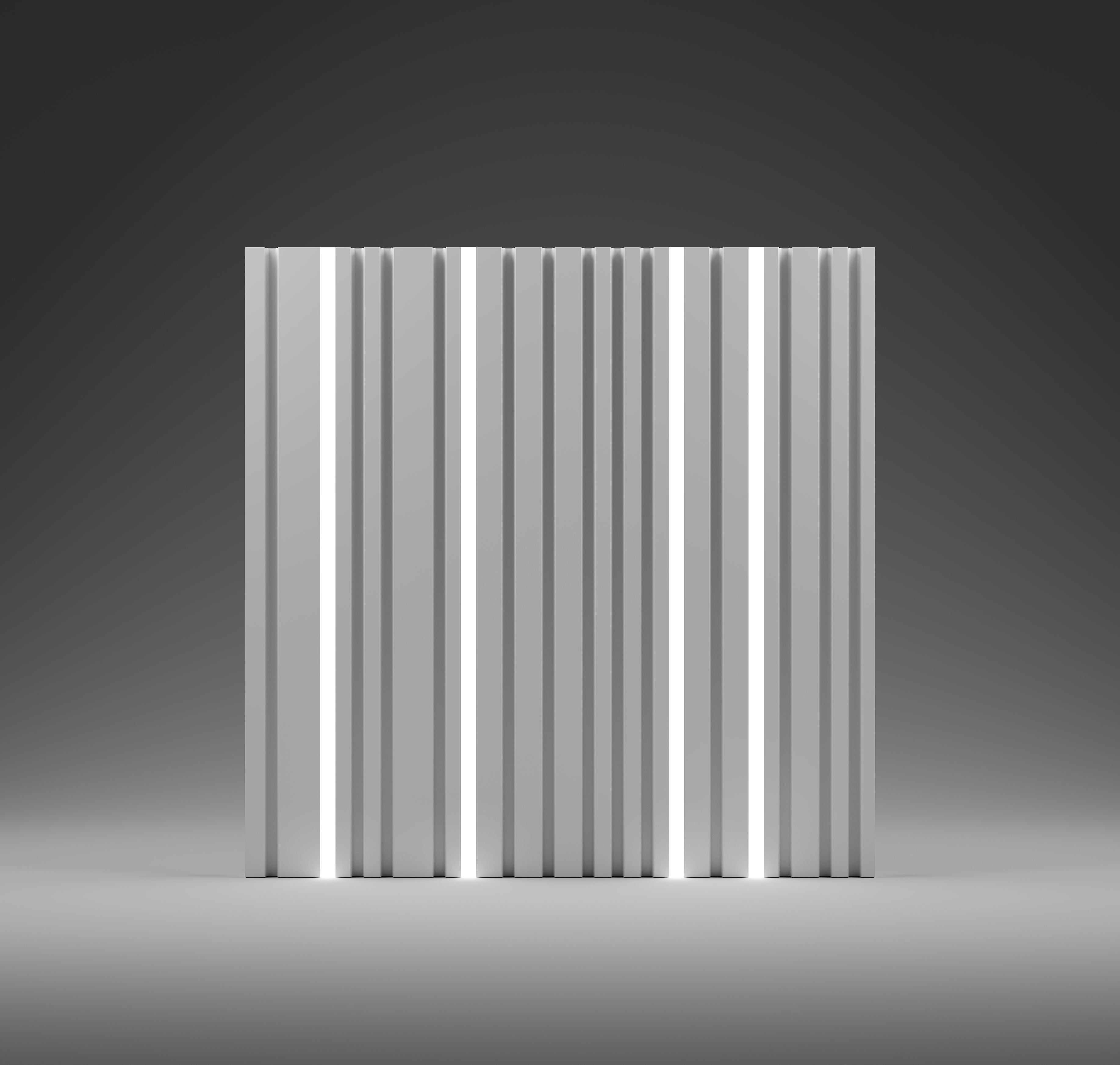 GYPSUM 3D WALL PANEL | CASCADE + LED 0114