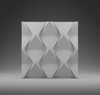 ROMBO gypsum 3D wall panel sample — surface detail