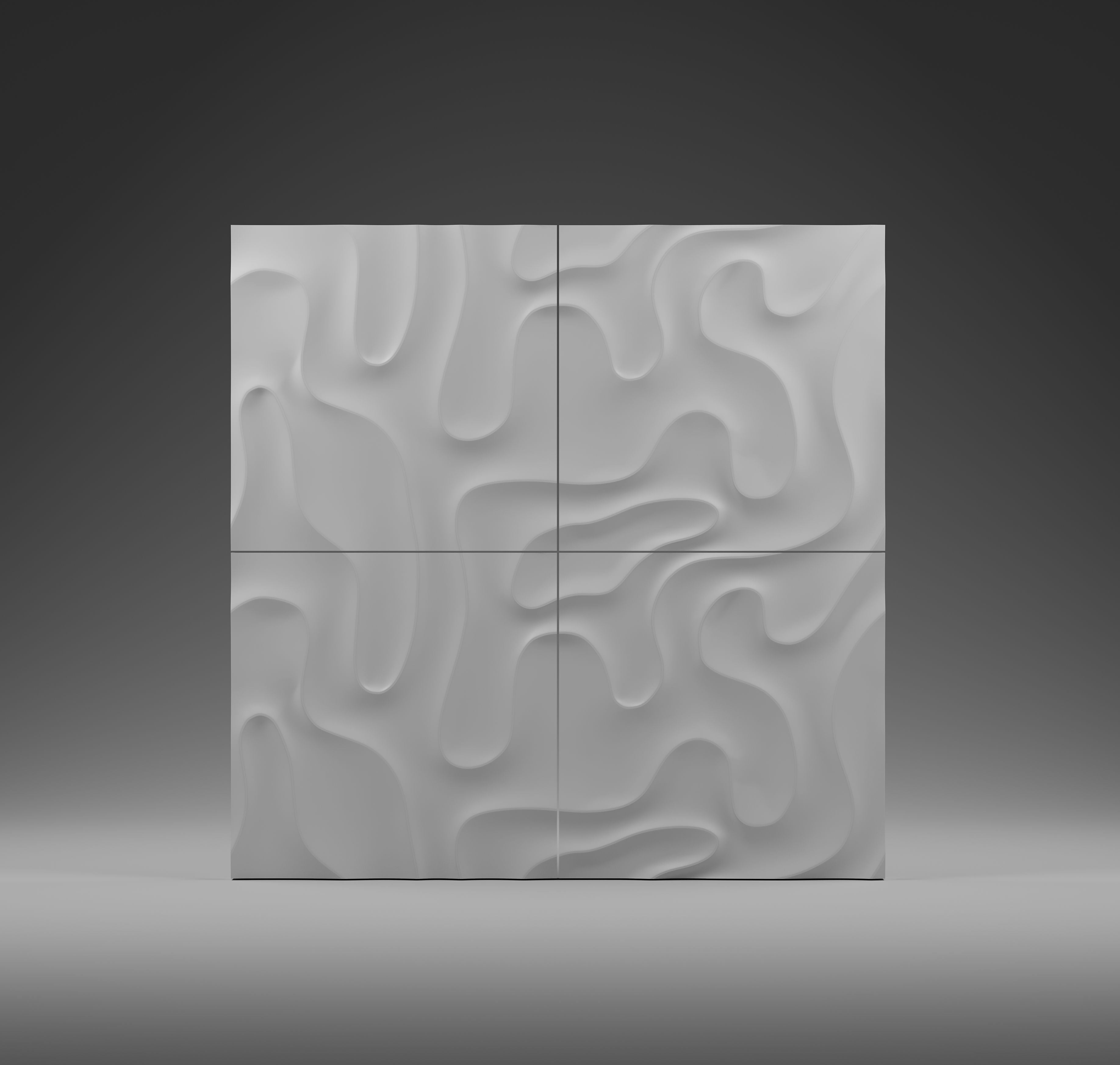 Kandes | Best Quality Gypsum 3D Wall Paneling | Organic patter resembling mist or smoke | Nature Inspired