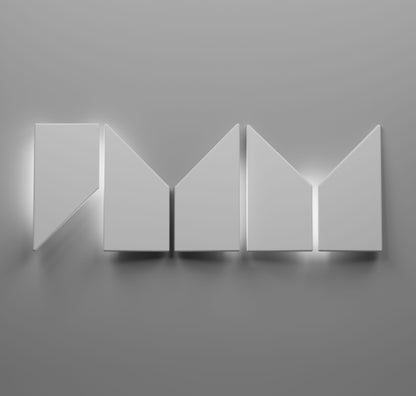 Kandes | Premium Gypsum 3D Wall Panels | Irregular geometric shape wall panels, modular 3d wall panels with integrated LED lighting
