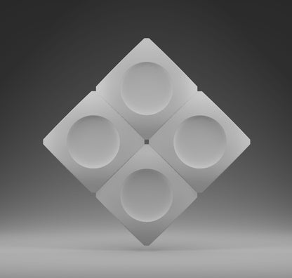 NOVA gypsum 3D wall panel sample — surface detail