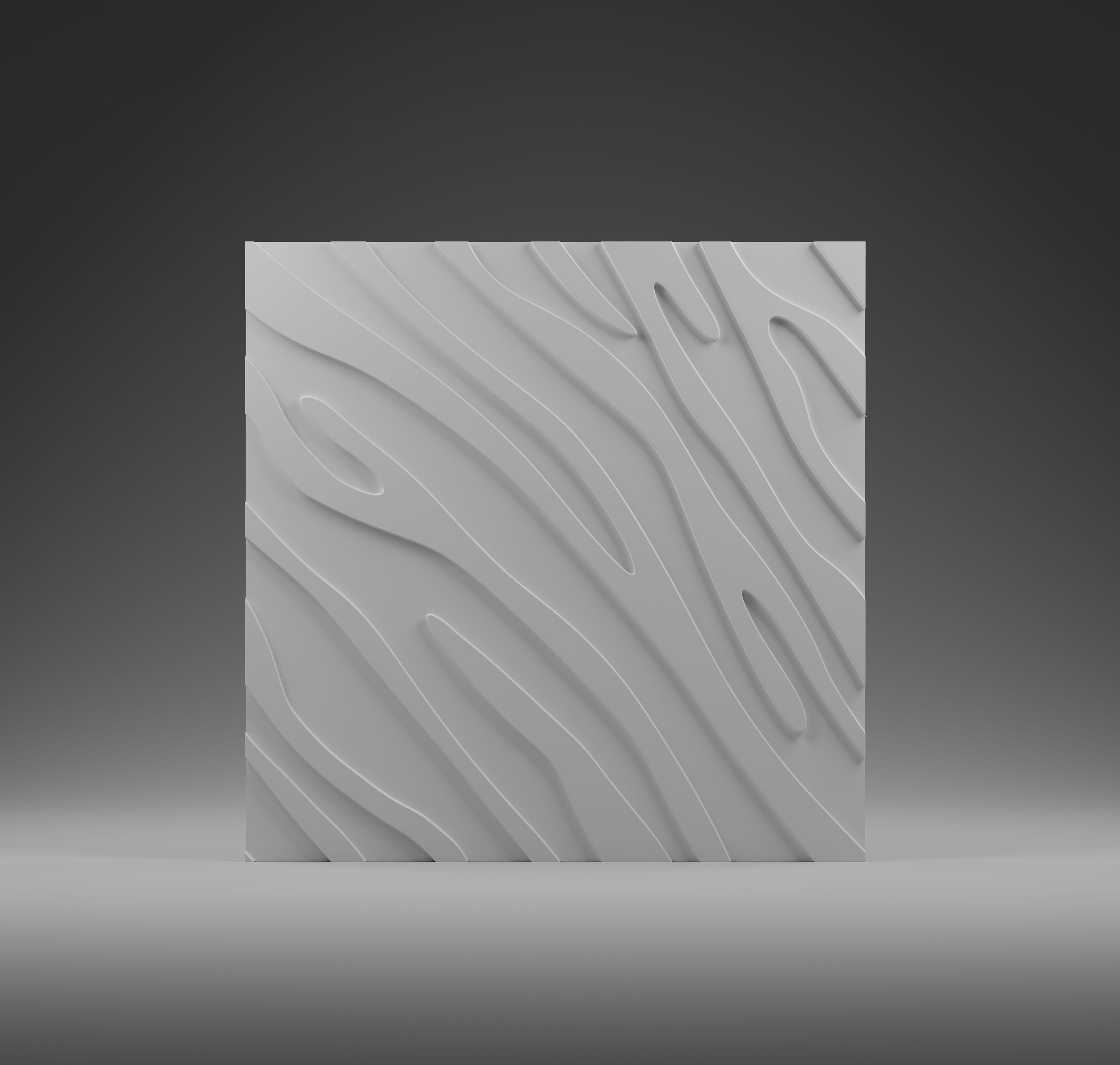 WOOD gypsum 3D wall panel sample — surface detail
