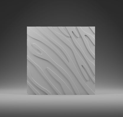 WOOD gypsum 3D wall panel sample — surface detail