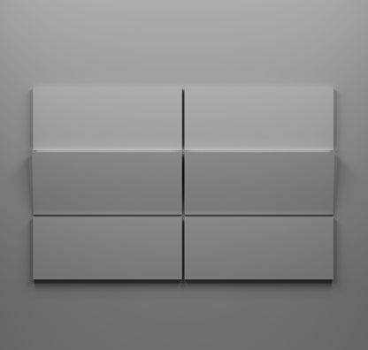 Kandes | Premium Gypsum 3D Wall Panels | Set of 2 3D Wall Panels in Gypsum with Build-in LED lighting element