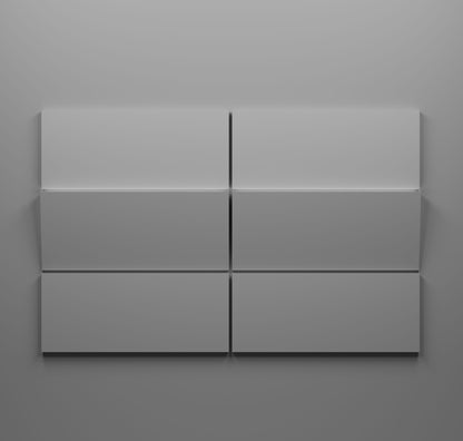 SLATE gypsum 3D wall panel sample — full panel