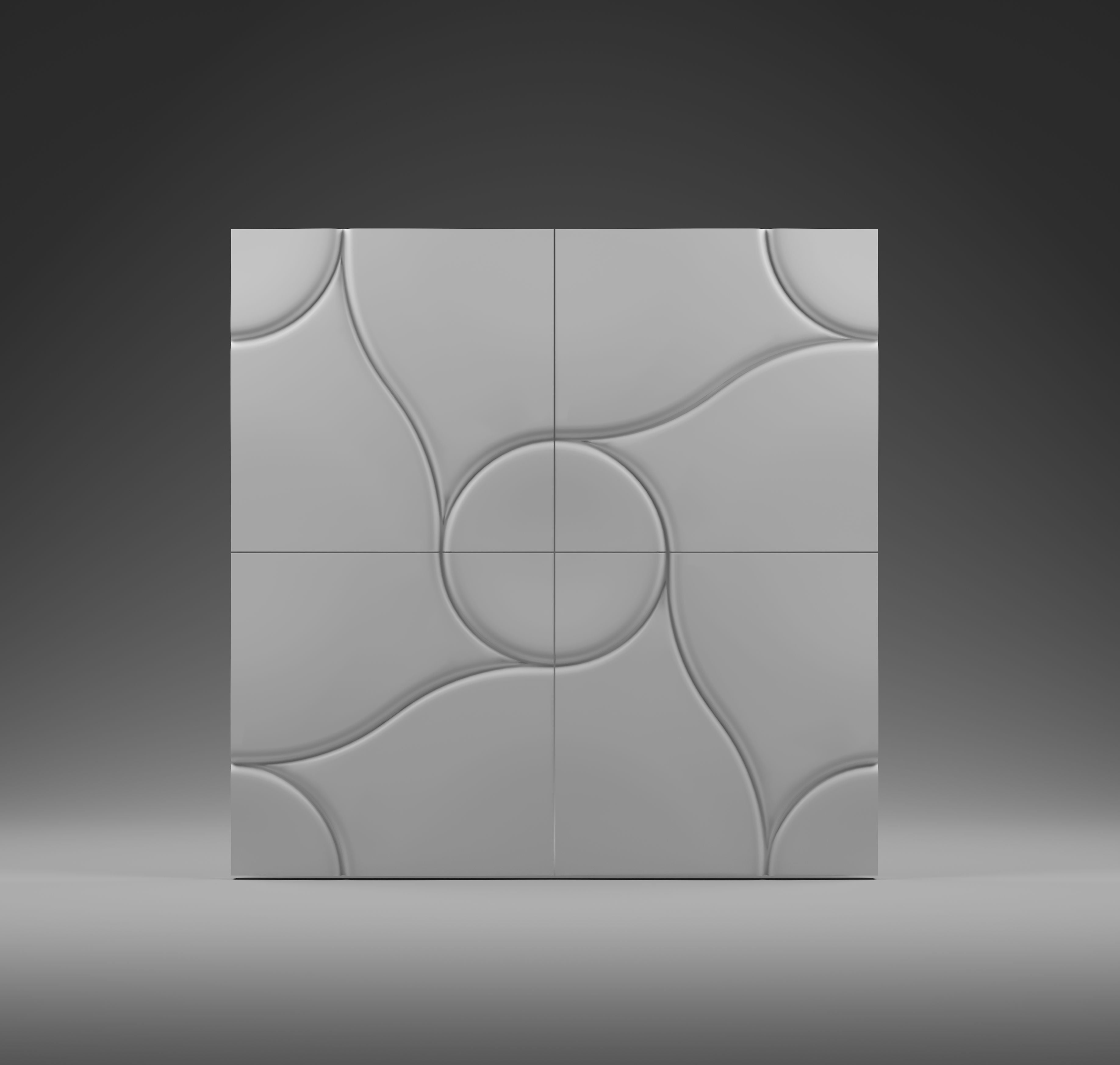 Kandes | Premium Gypsum 3D Wall Panels | Flowing Geometric Pattern Large