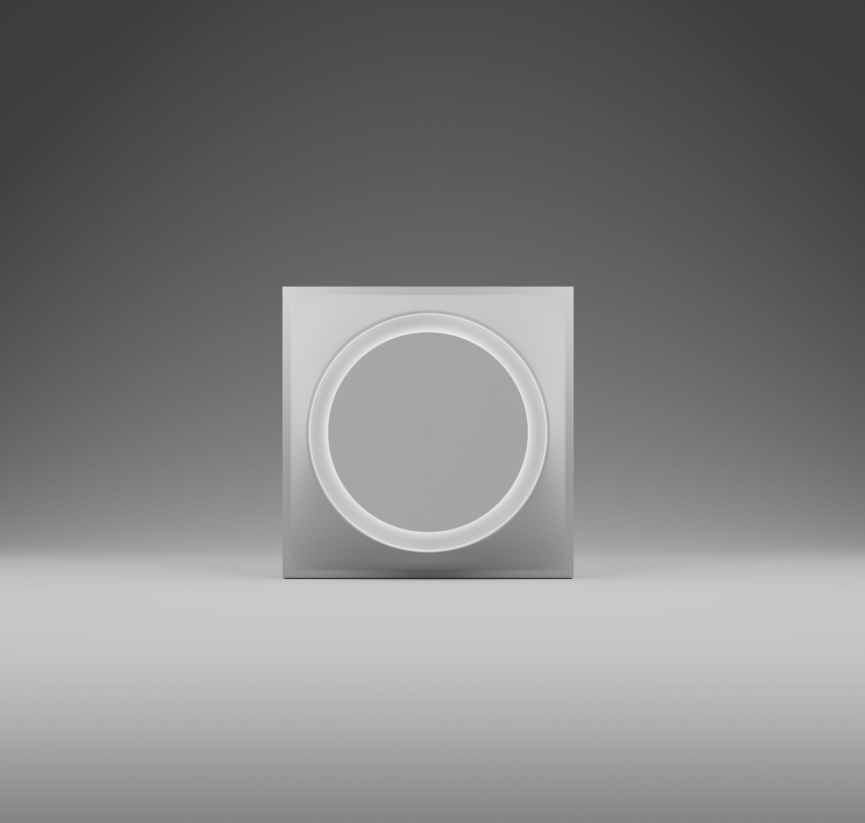 Kandes | Swiss Premium 3D Wall Coverings from Gypsum | COSMIC Modular 3D Wall Panel Design | LED lighting element Circle