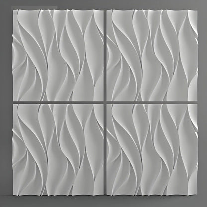 product photo 3d gypsum wall panel Swiss quality living room wave pattern