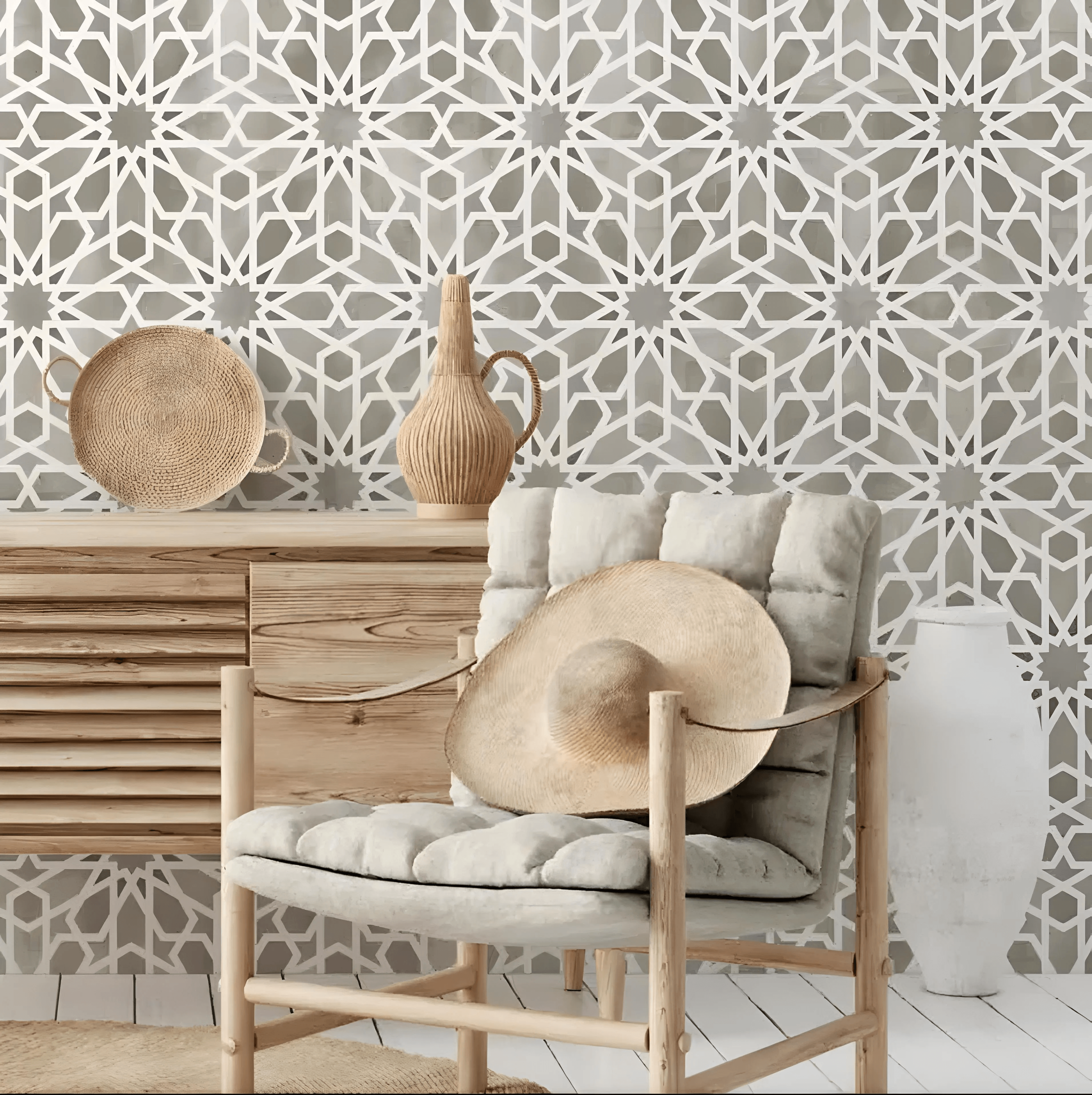 3d wall panels gypsum oriental pattern Swiss quality beach house boho interior oriental