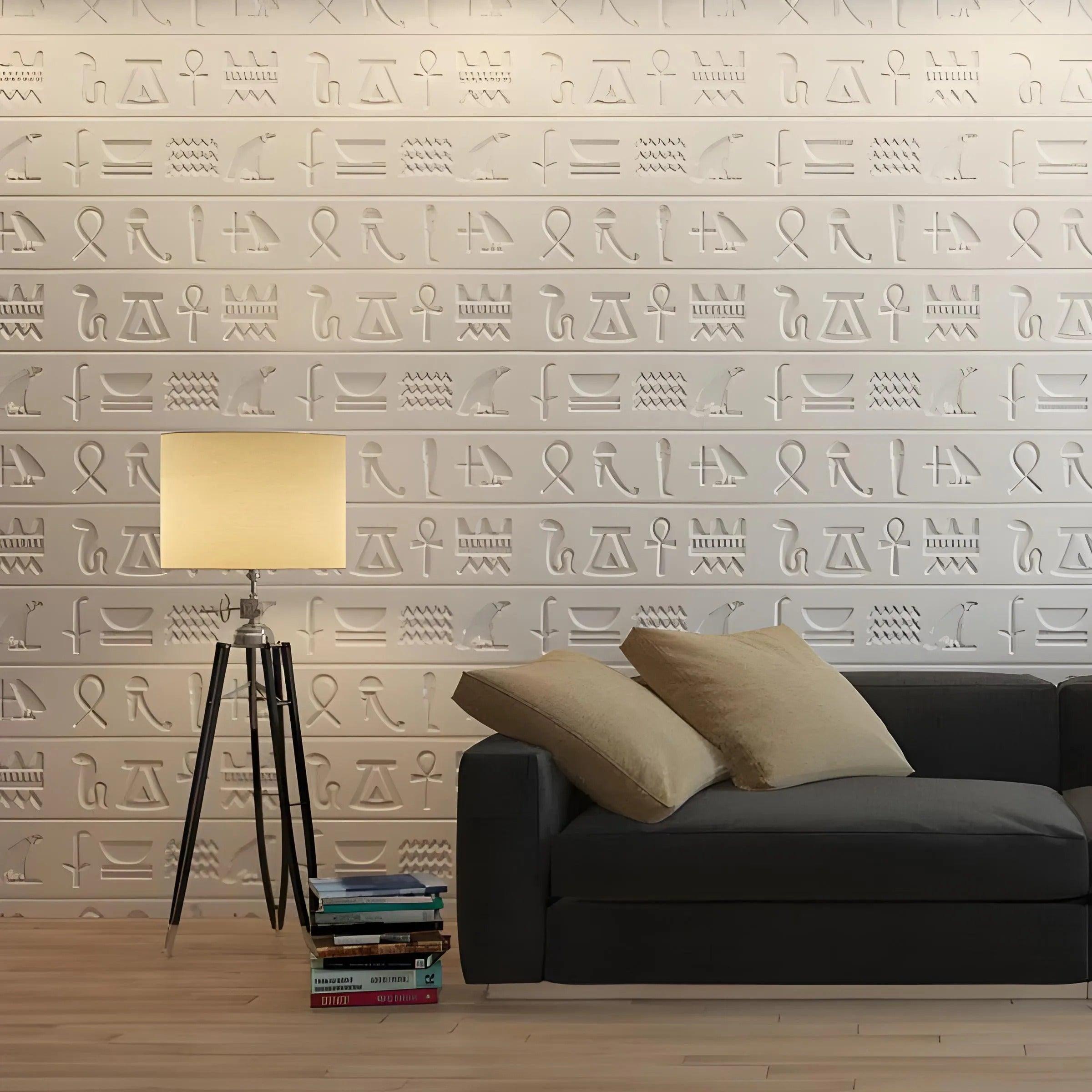 GLYPHO 3D wall panel — interior example