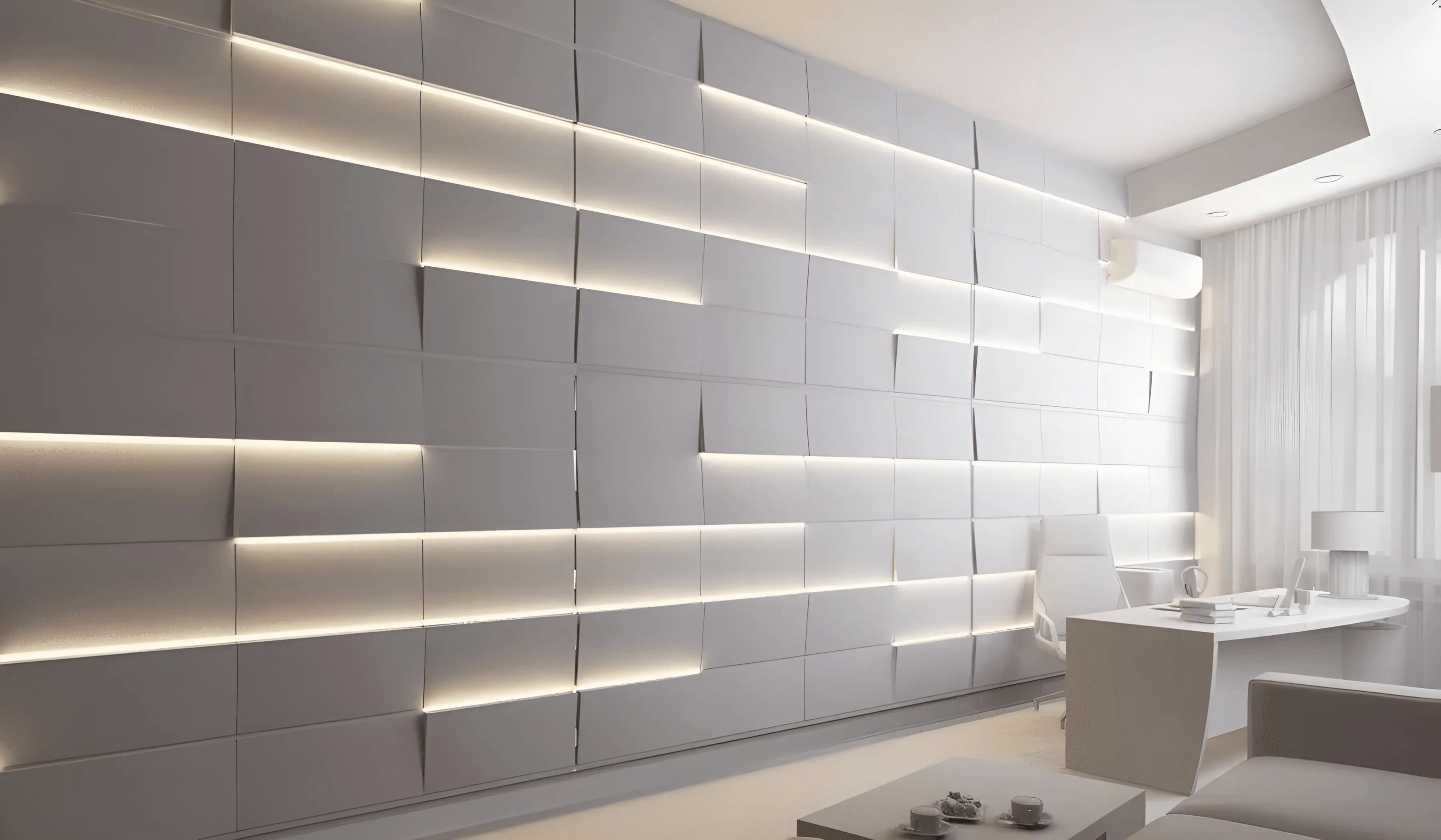SLATE 3D wall panel — interior example