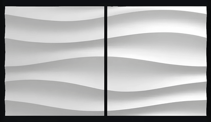 RIPPLE gypsum 3D wall panel sample — surface detail
