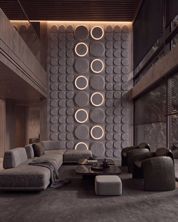 Sample — GYPSUM 3D WALL PANEL | COSMIC 0012 + LED LARGE