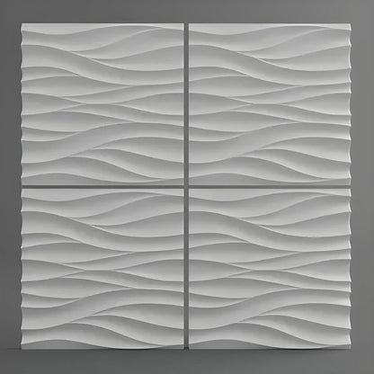 WAVES gypsum 3D wall panel sample — surface detail