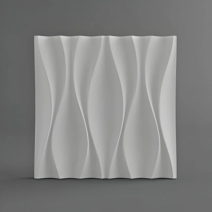 FLOW gypsum 3D wall panel sample — surface detail