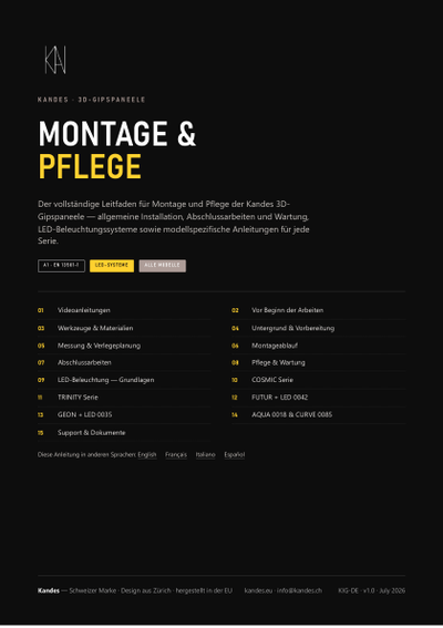 Montage- und Pflegeanleitung