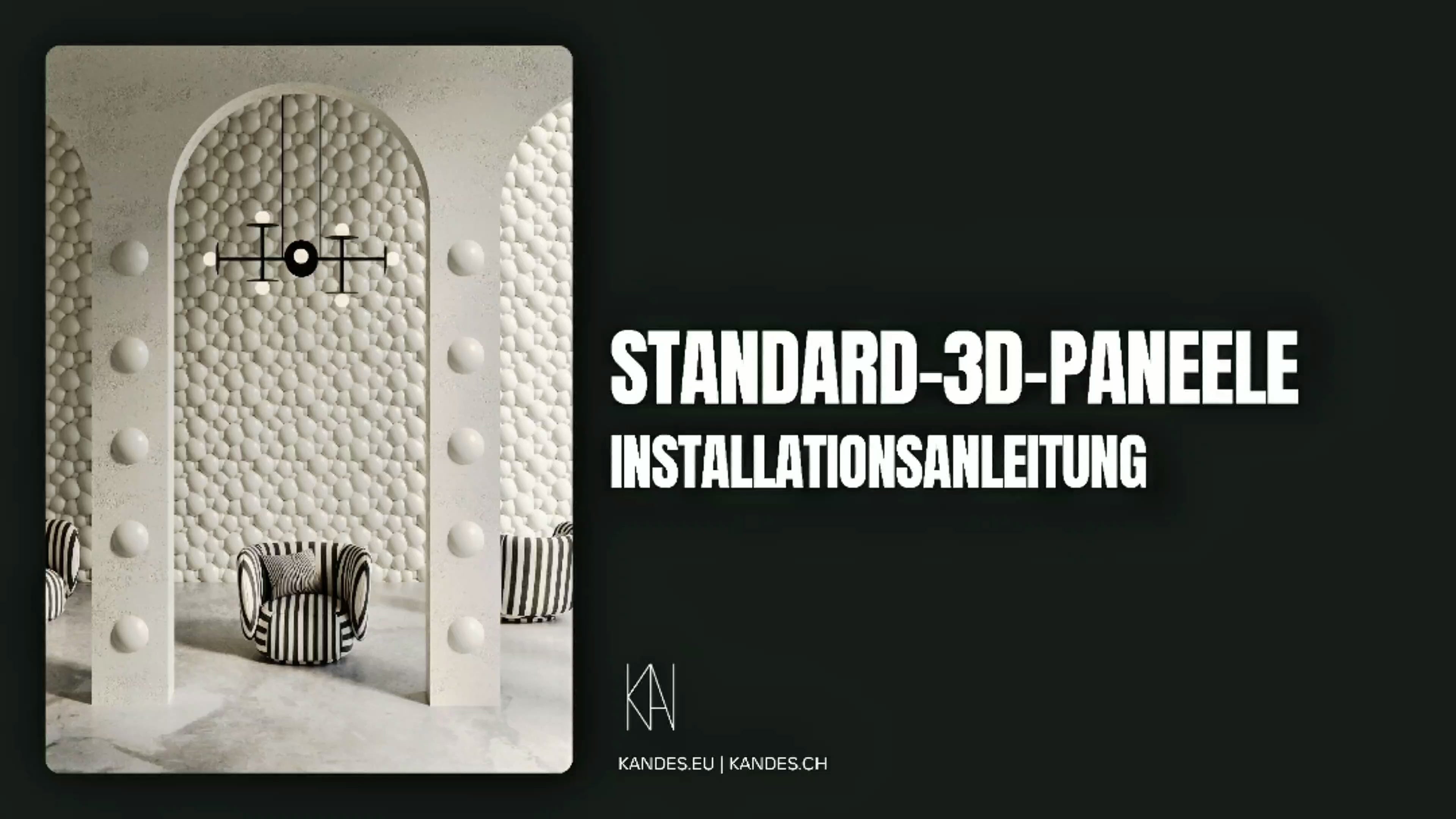 Carica video: Video Installation Manual for Gypsum 3D Wall Panels in German from brand Kandes