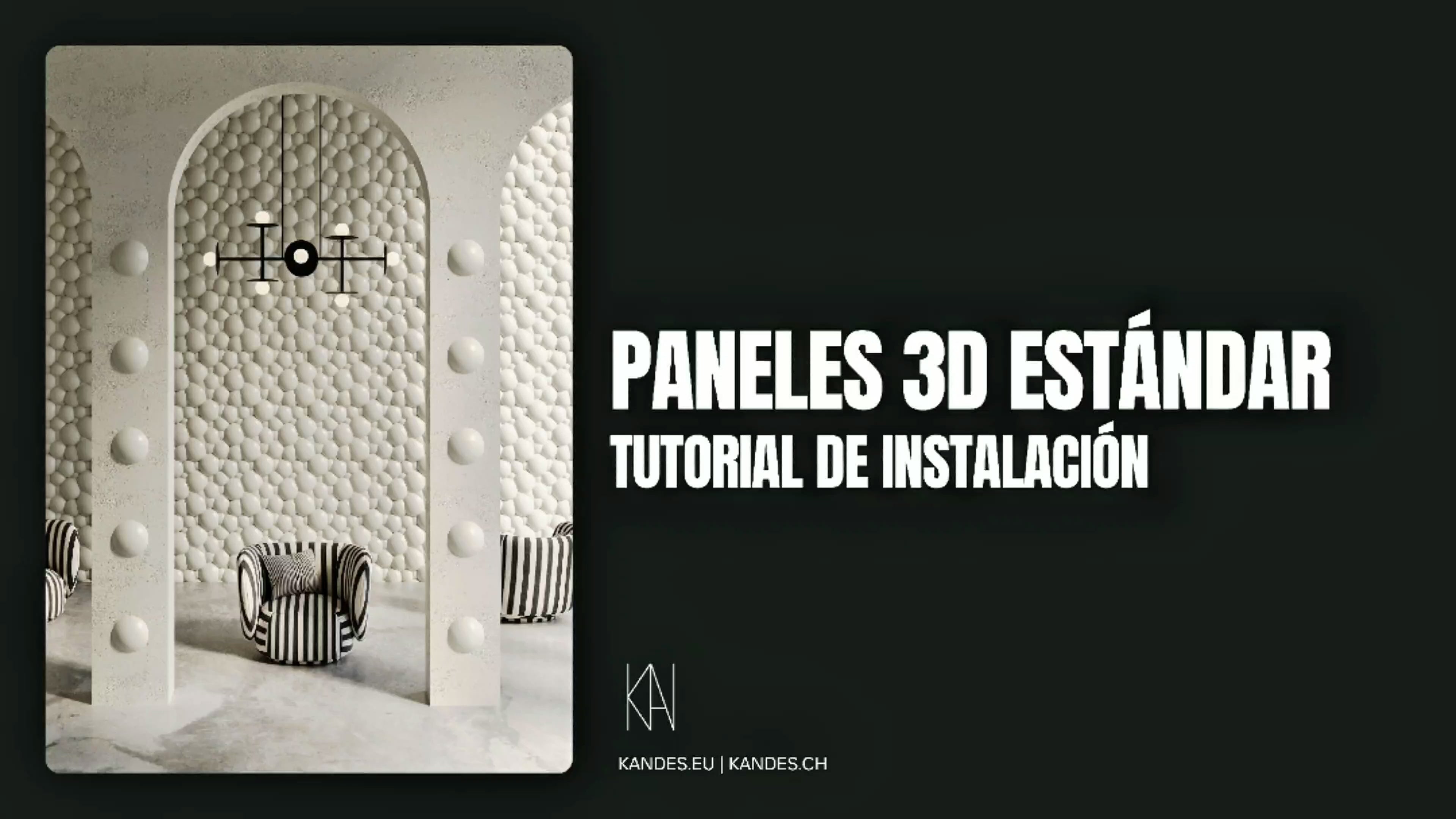 Carica video: Video Installation Manual for Gypsum 3D Wall Panels in Spanish from brand Kandes