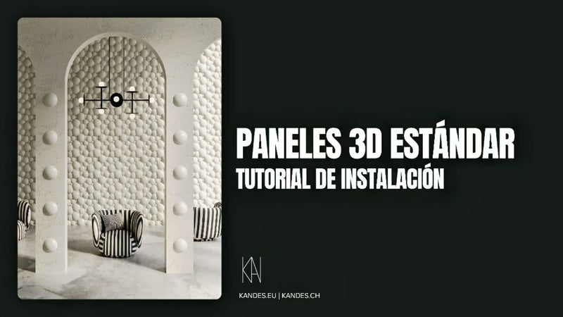Video Installation Manual for Gypsum 3D Wall Panels in Spanish from brand Kandes