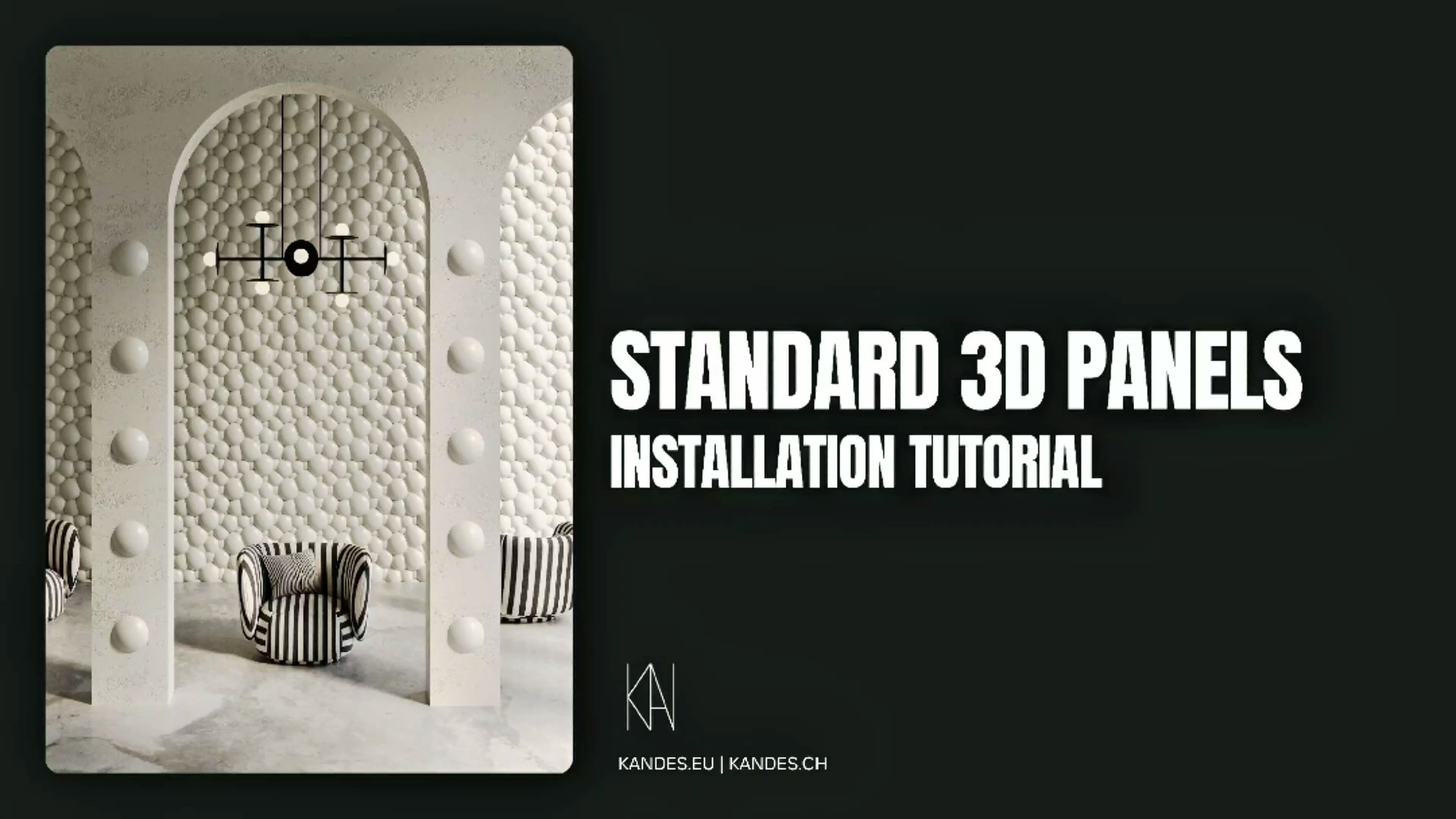 Load video: Video Installation Manual for Gypsum 3D Wall Panels in English from brand Kandes